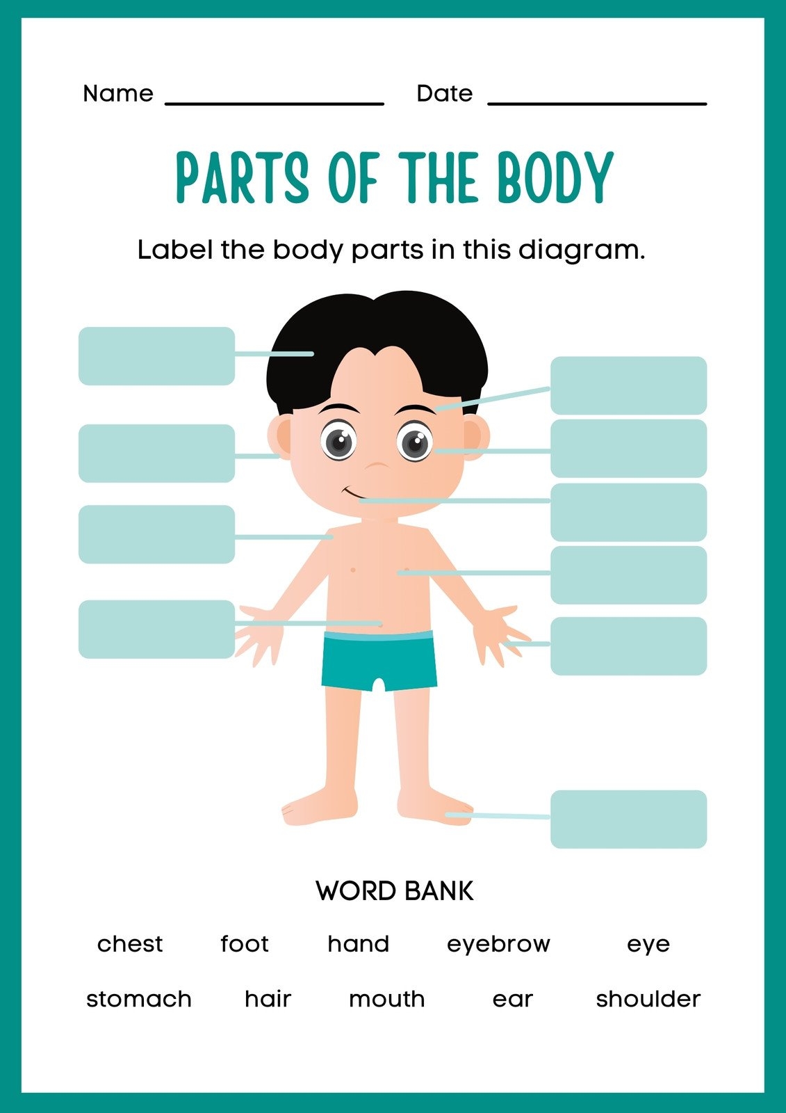 Customize 82 Body Parts Worksheets Templates Online Canva Customize 82 Body Parts Worksheets Templates Online Canva