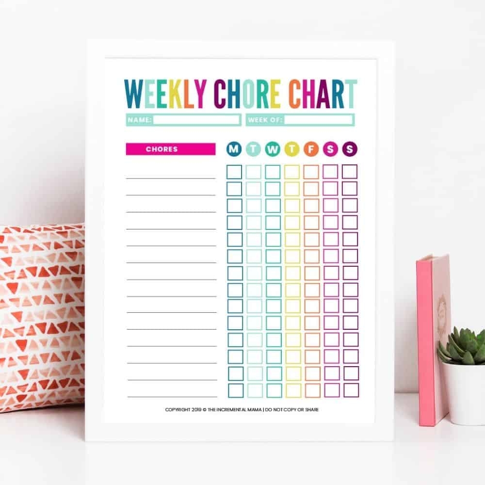 Free Printable Customized Chore Charts