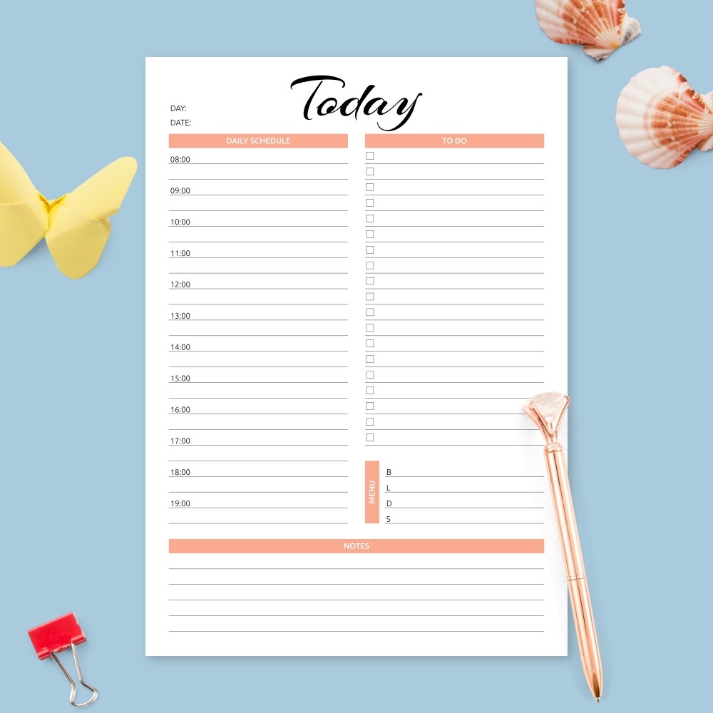 Daily Appointment Planner Template Printable PDF