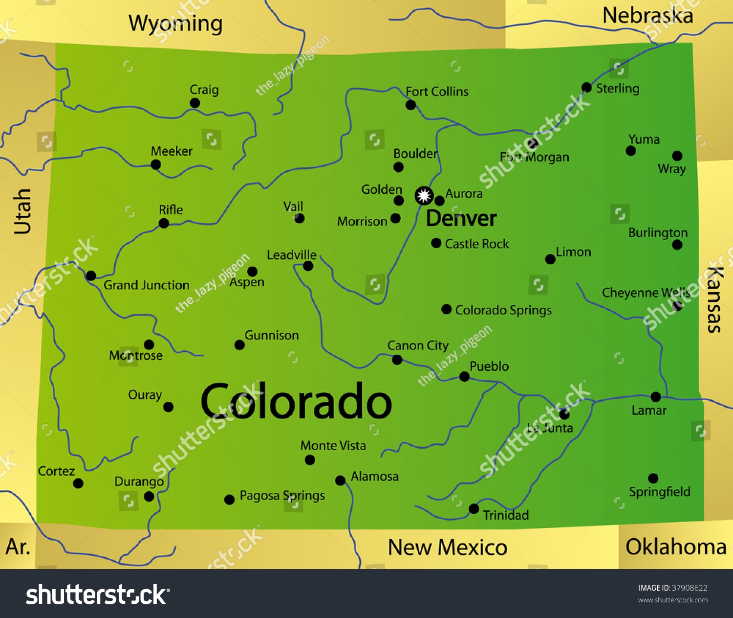 Printable Colorado State Map Printable Colorado State Map