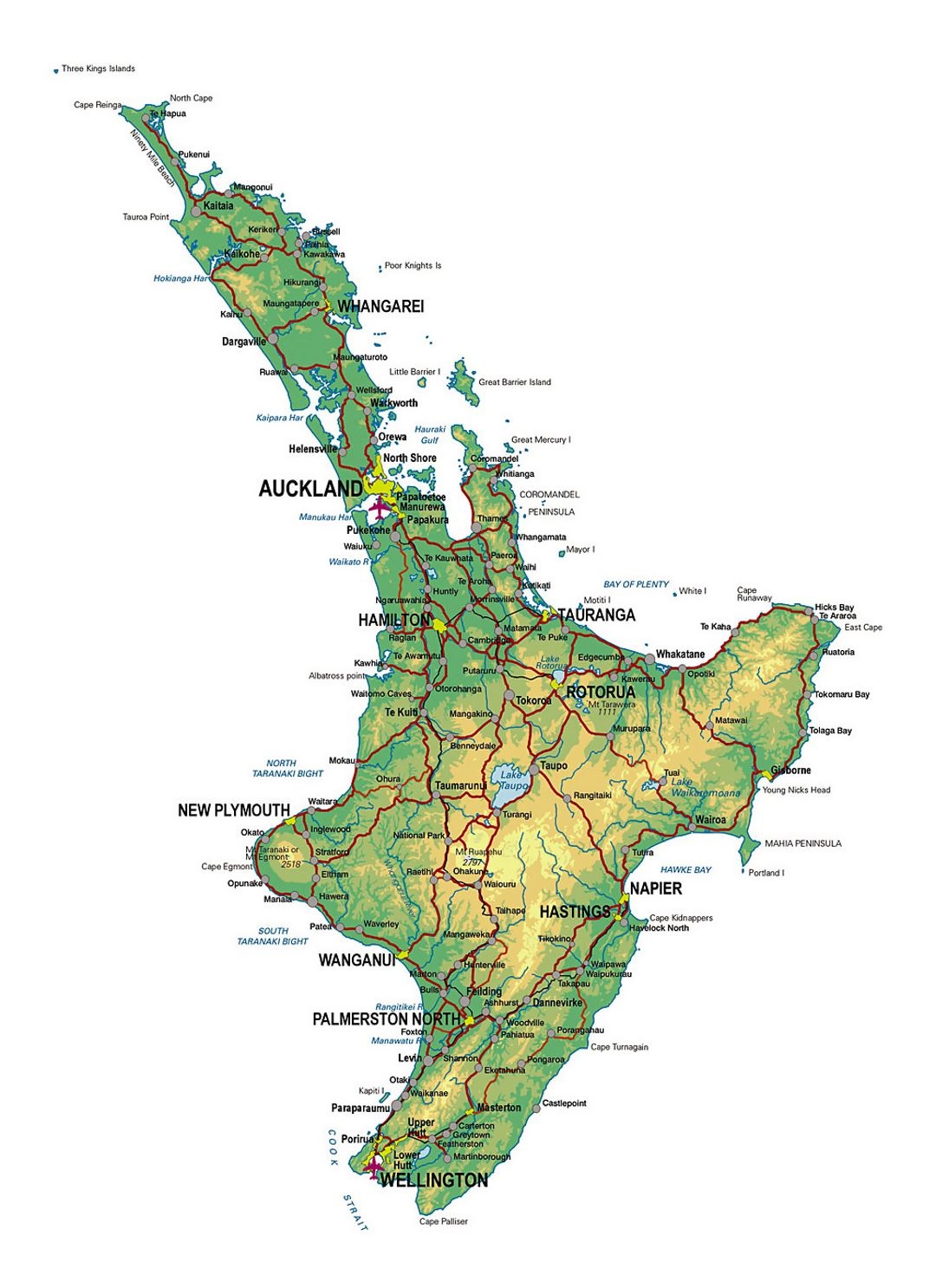 Detailed Map Of North Island New Zealand With Other Marks New Zealand Oceania Mapsland Maps Of The World Detailed Map Of North Island New Zealand With Other Marks New Zealand Oceania Mapsland Maps Of The World