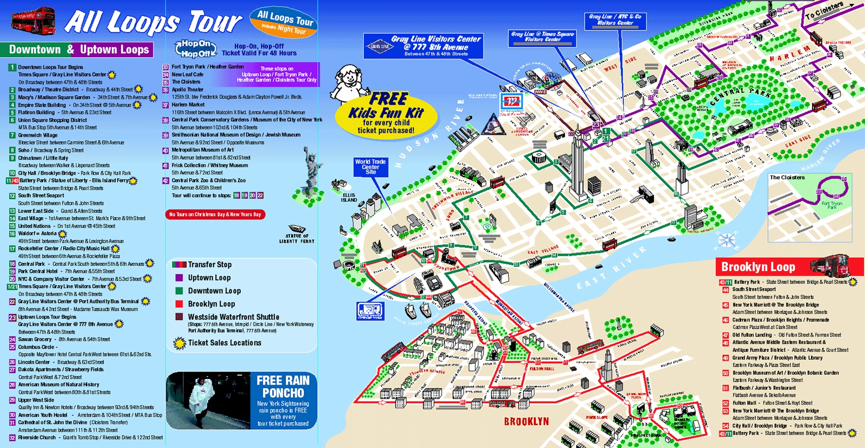 Detailed Tourist Map Of New York City New York City Detailed Tourist Map Vidiani Maps Of All Countries In One Place