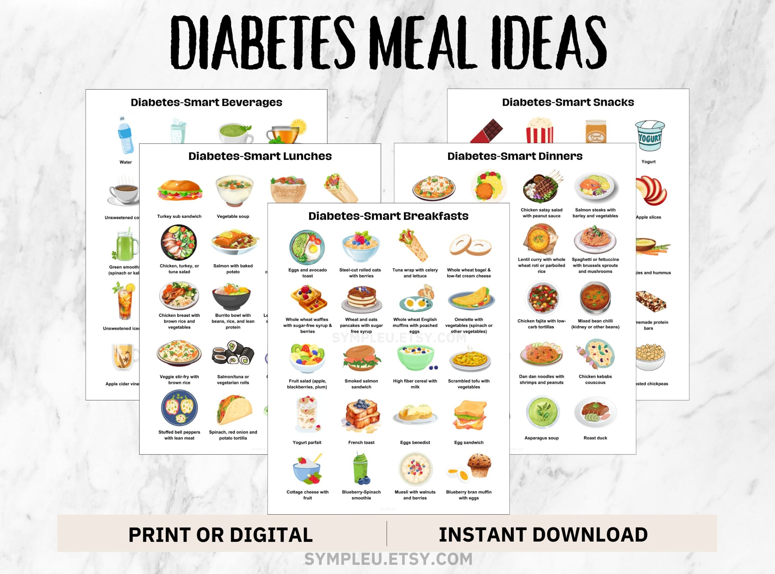 Free Printable Diabetic Food Chart