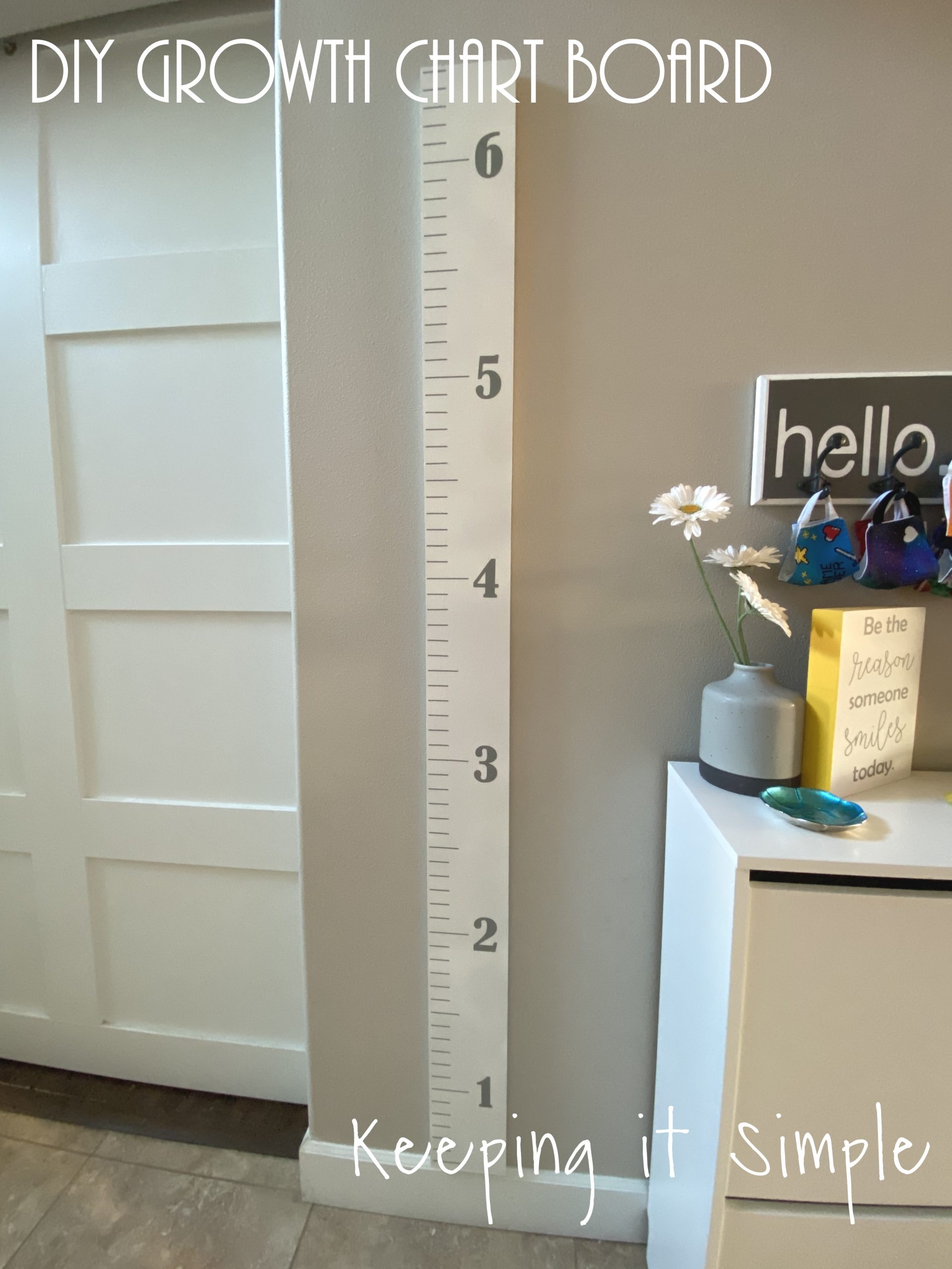 DIY Growth Chart Board Keeping It Simple