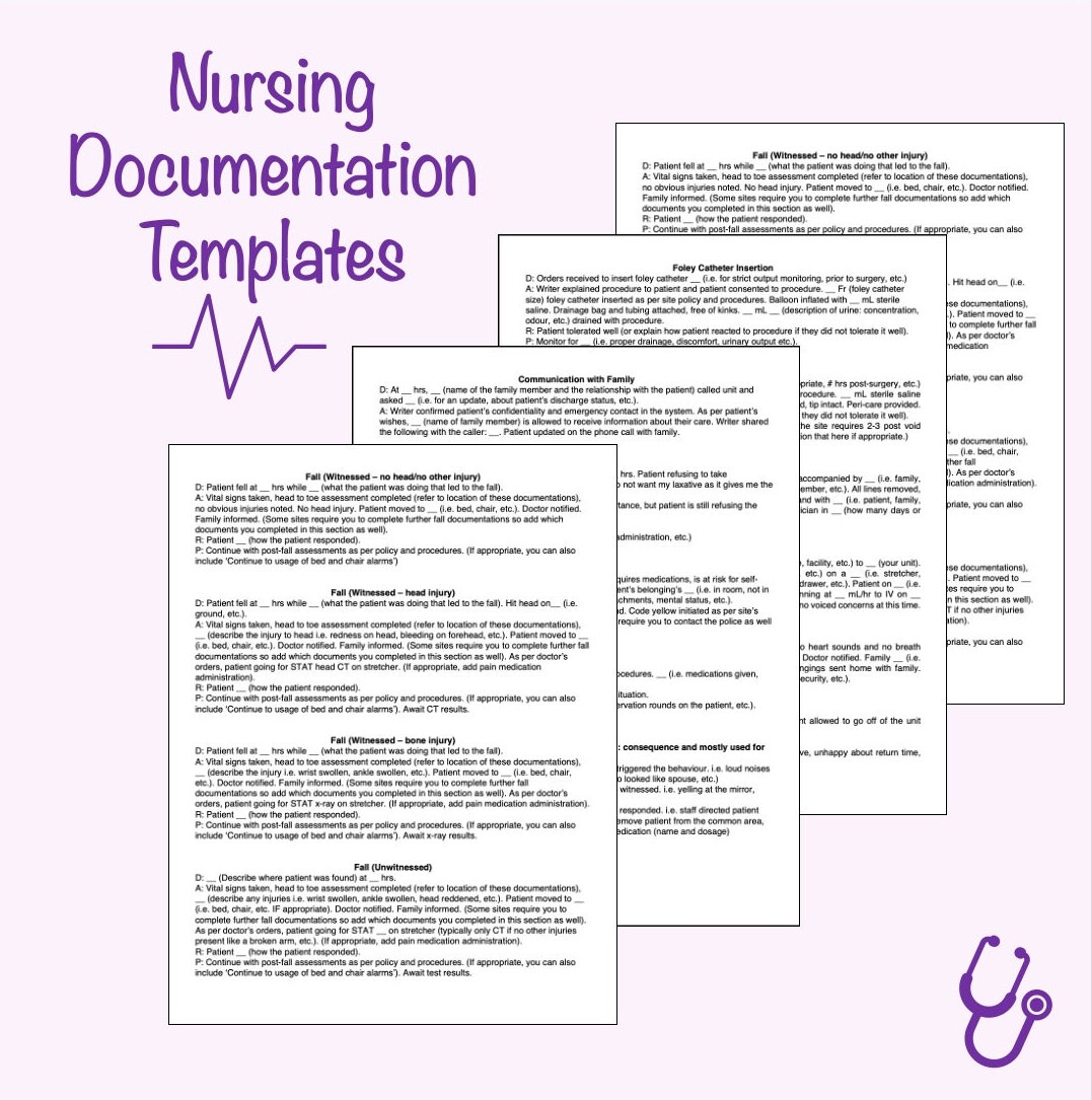 Printable Nurses Notes Sample Charting Printable Nurses Notes Sample Charting
