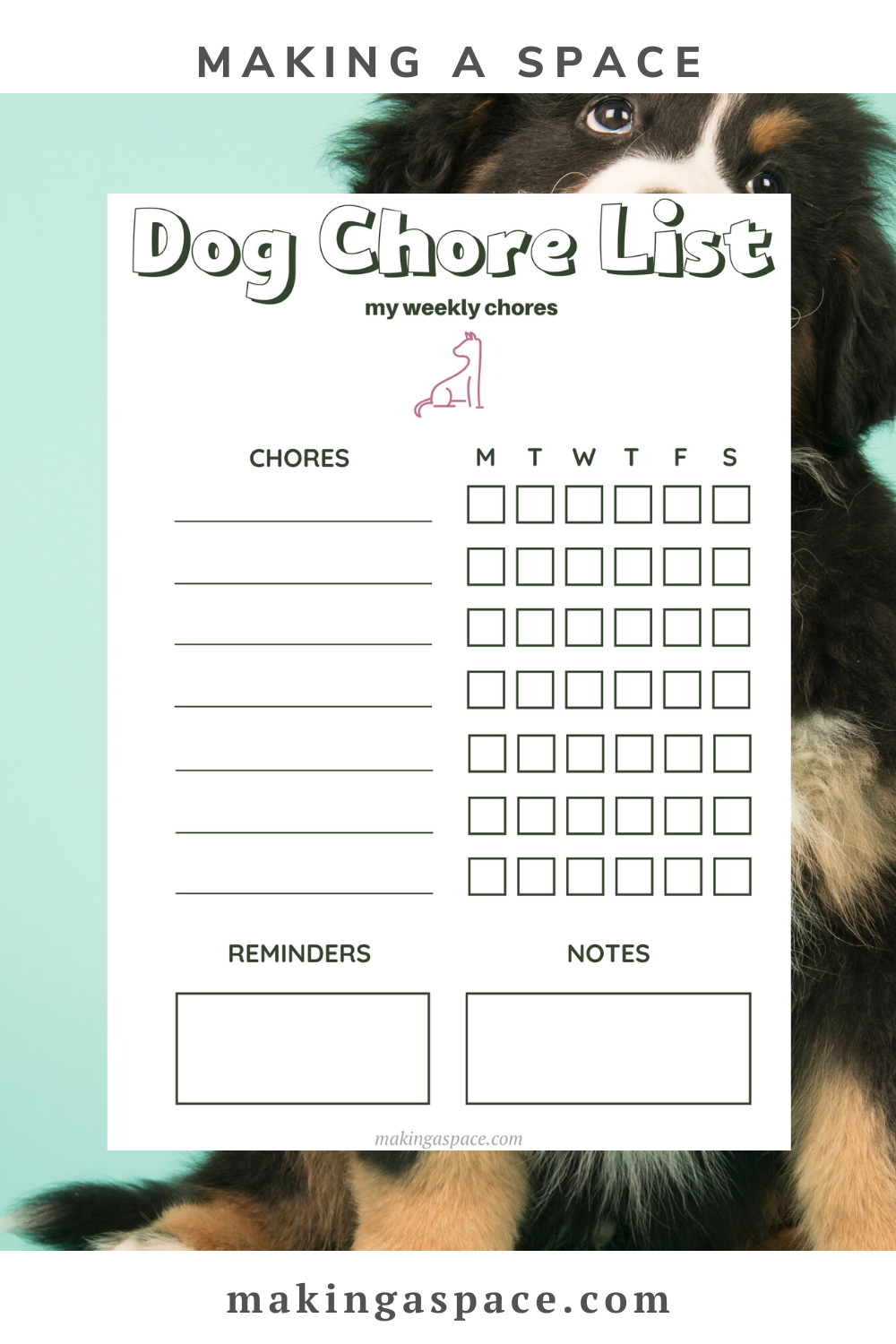 Printable Puppy Chore Chart
