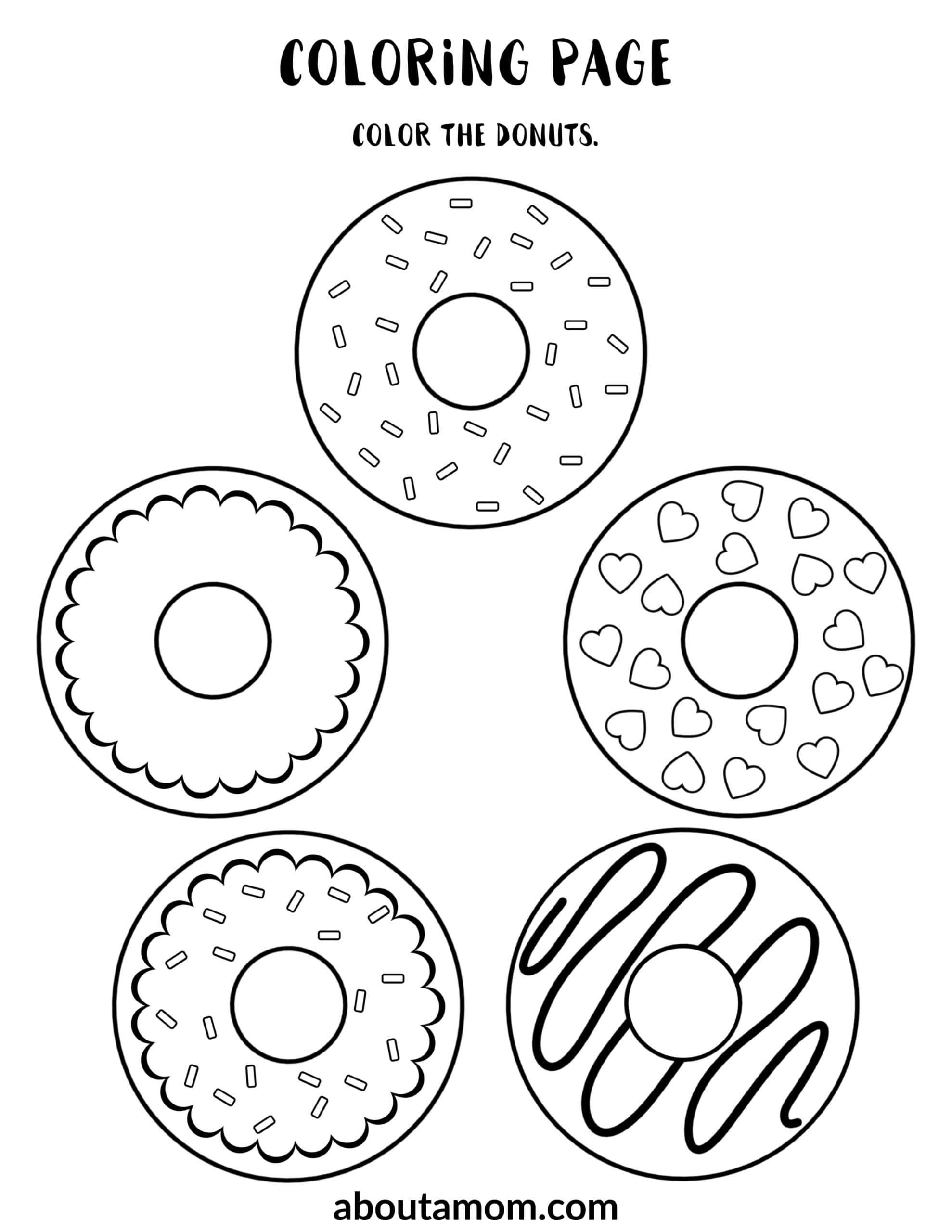 Donut Printable Activity Book About A Mom