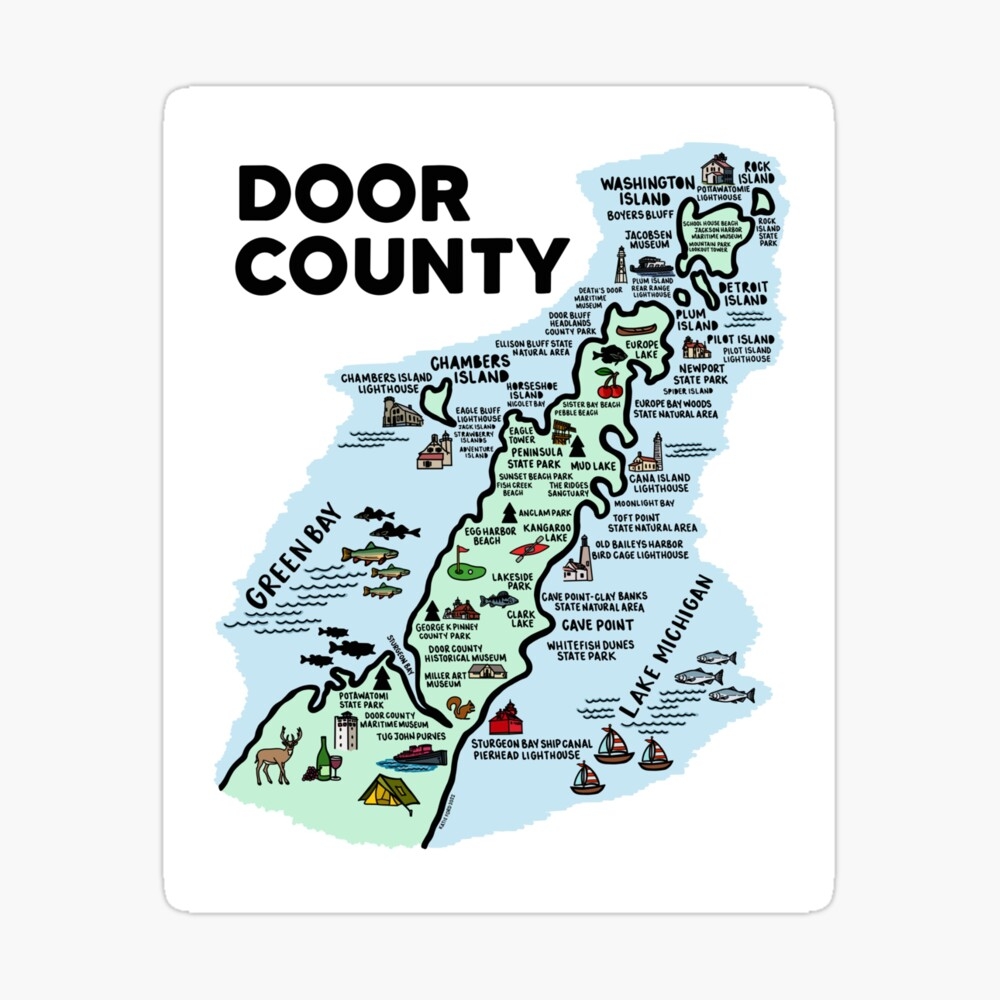 Printable Door County Map