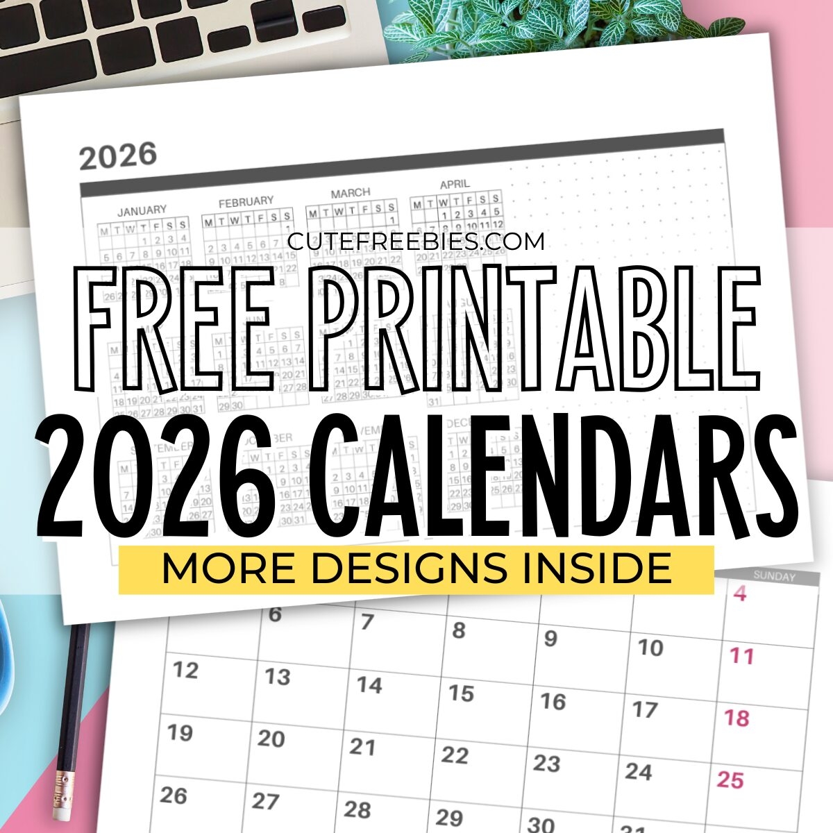2026 Monthly Calendar Printable Pdf