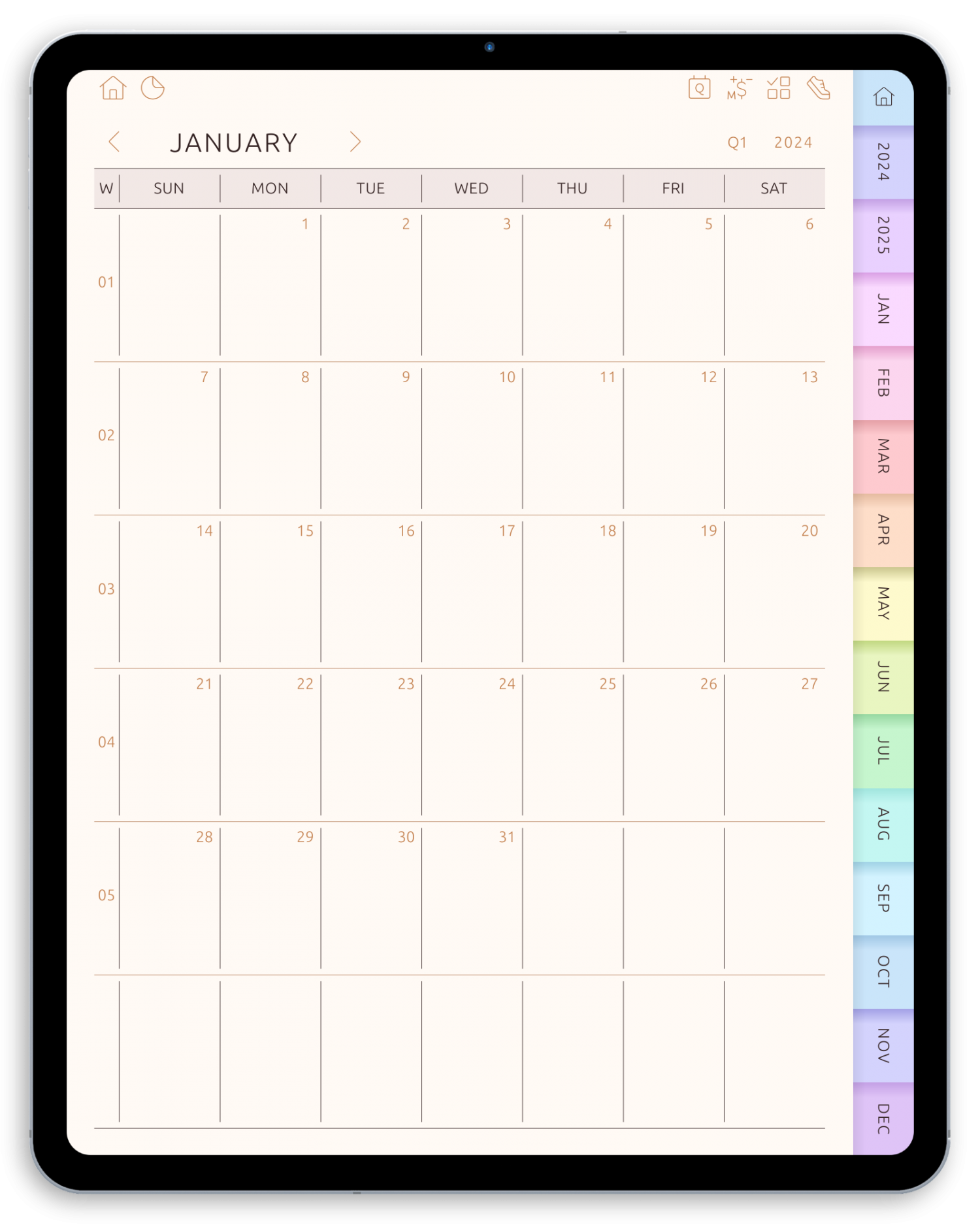 Download Digital Monthly Calendar For IOS Android Tablets