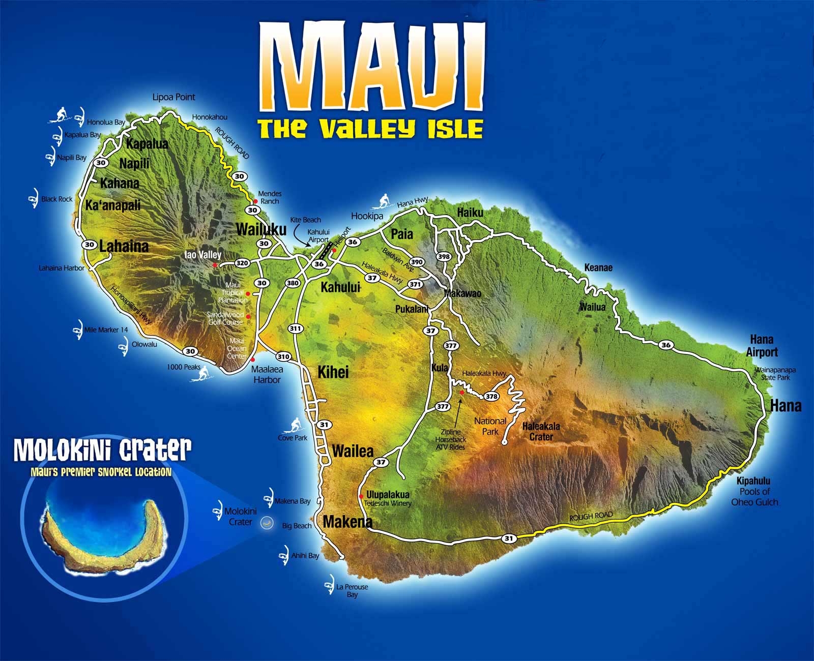 Download Free Maps Maui Hawaii Manaloharentacar