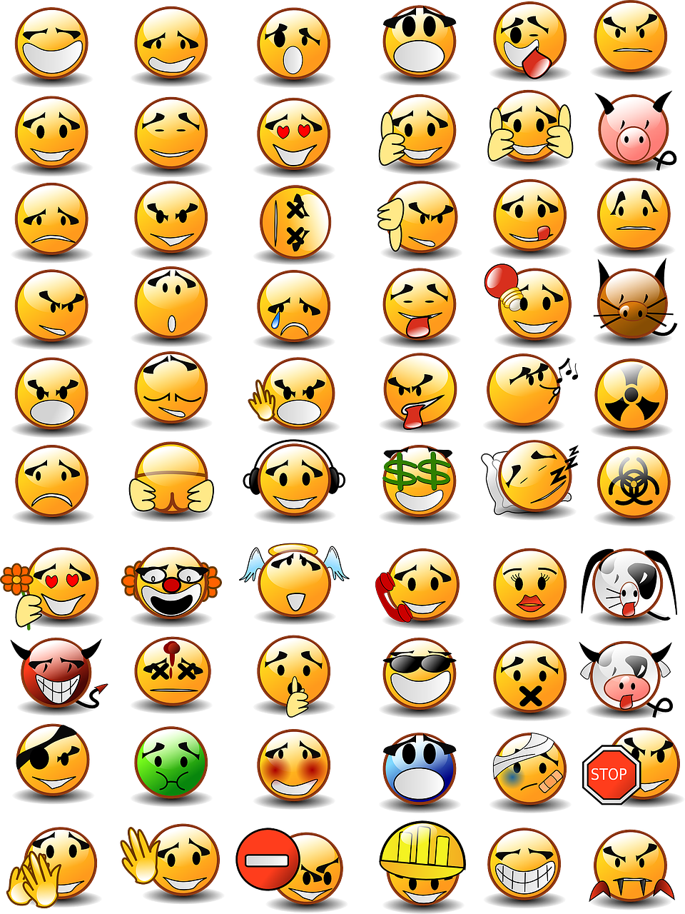 Download Free Photo Of Emoticons set collection expressions variety From Needpix