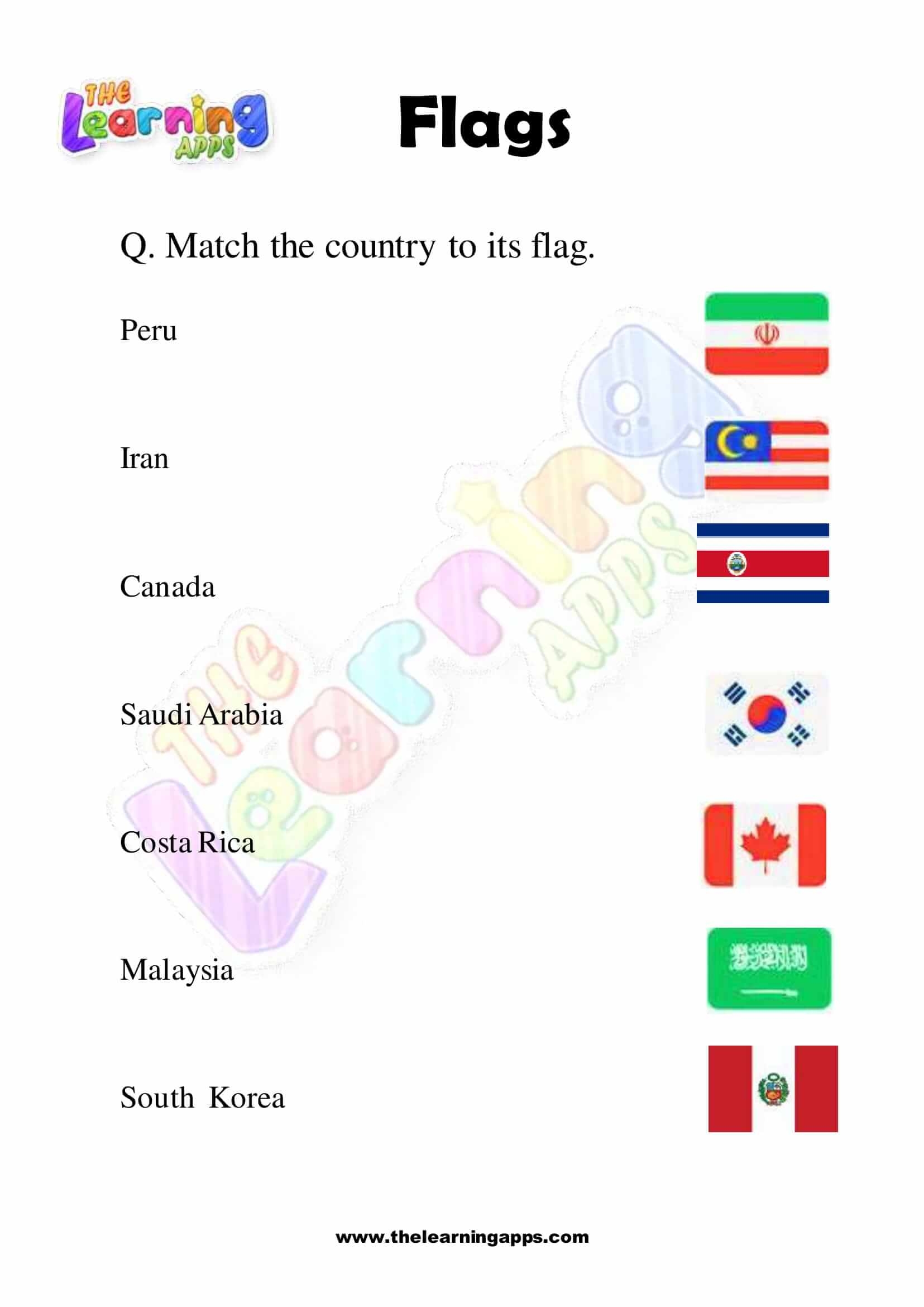 Free Printable Flag Worksheets