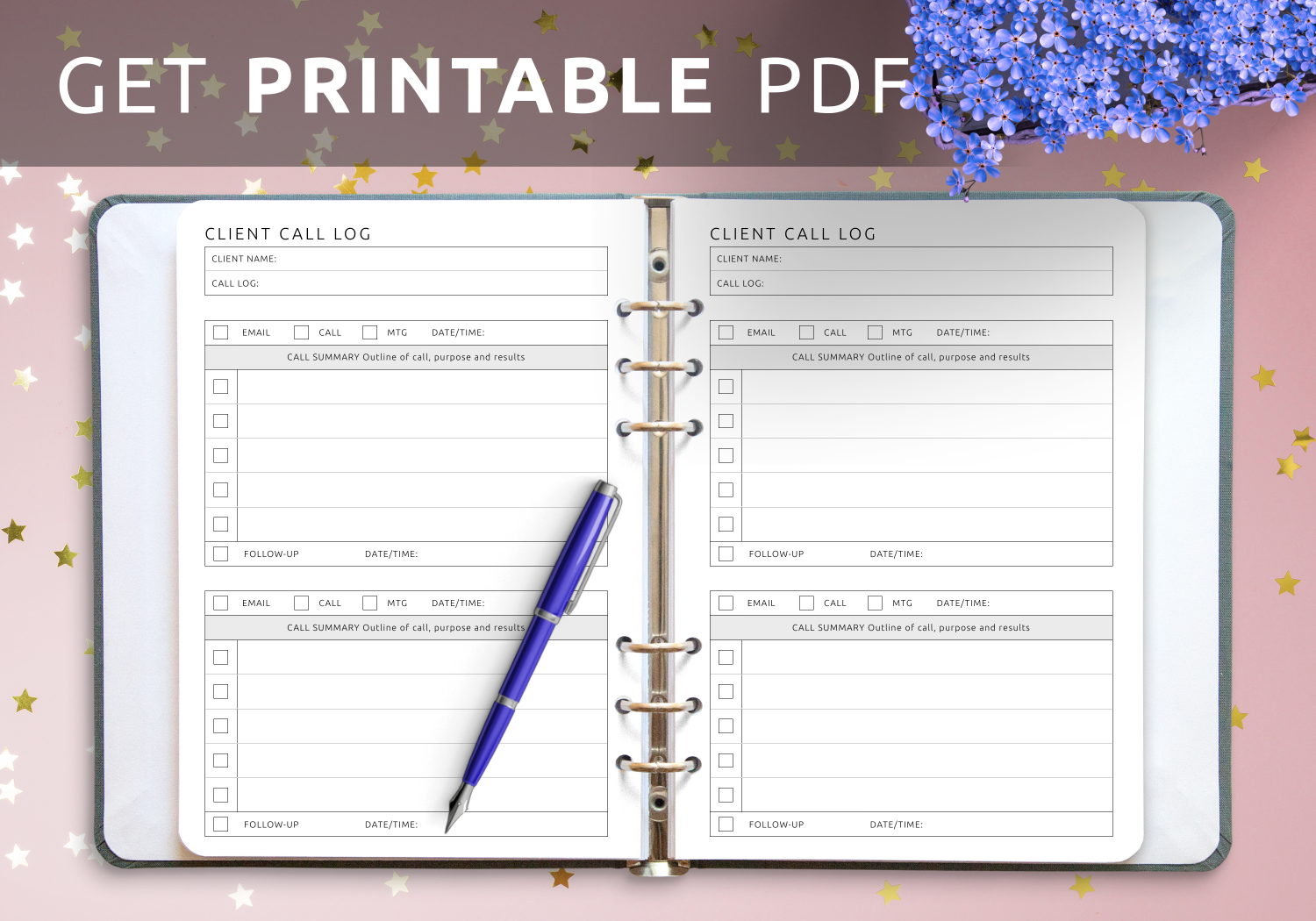 Free Printable Phone Log Sheet