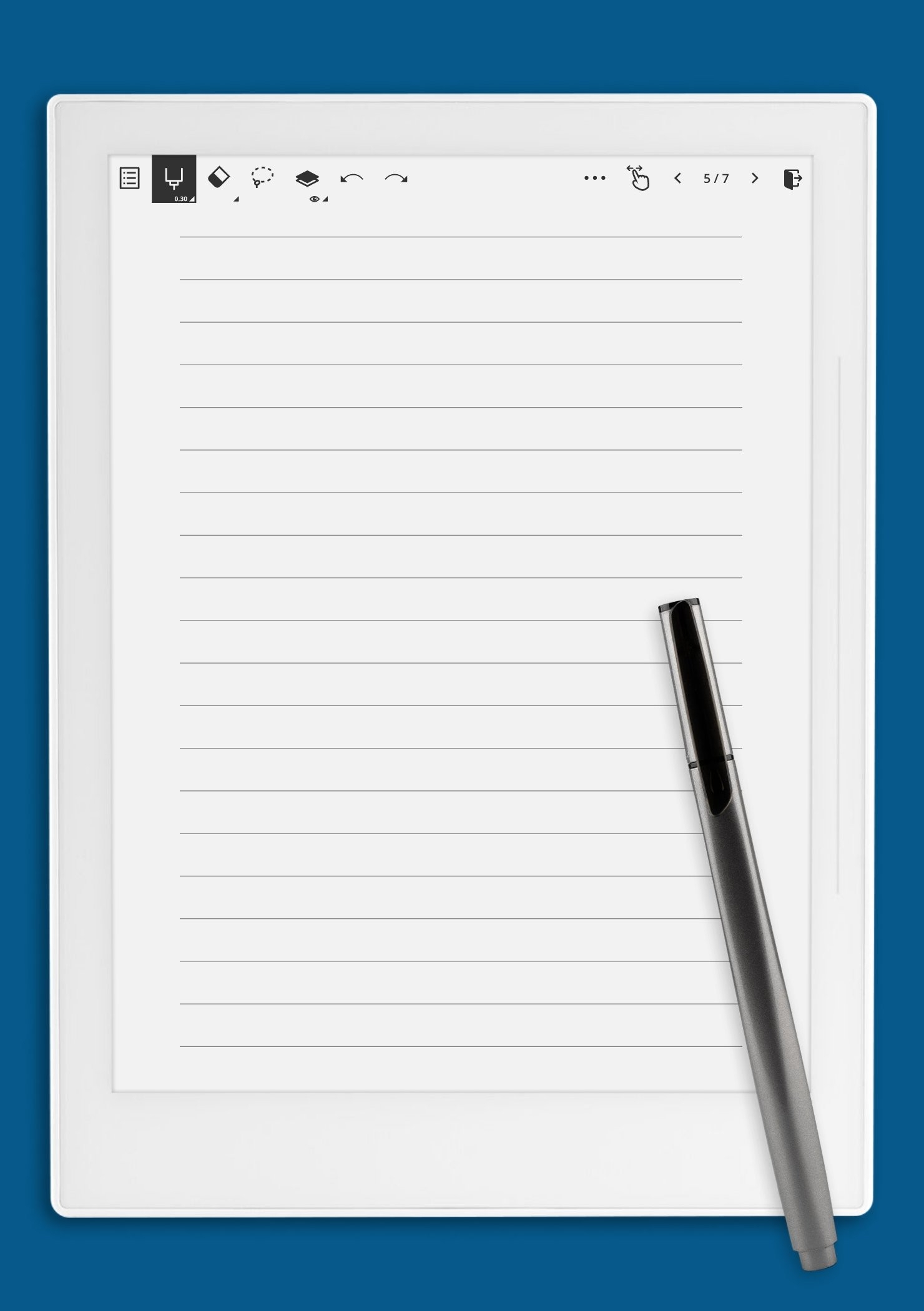 Download Printable Lined Paper Template 10mm PDF