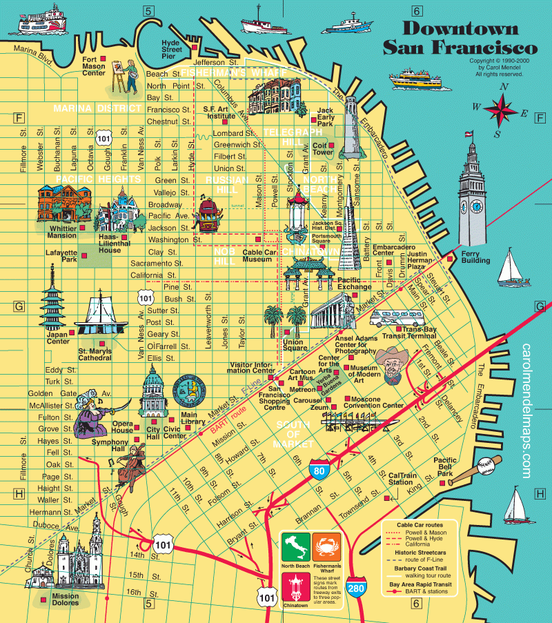 Downtown San Francisco Map Downtown San Francisco Map