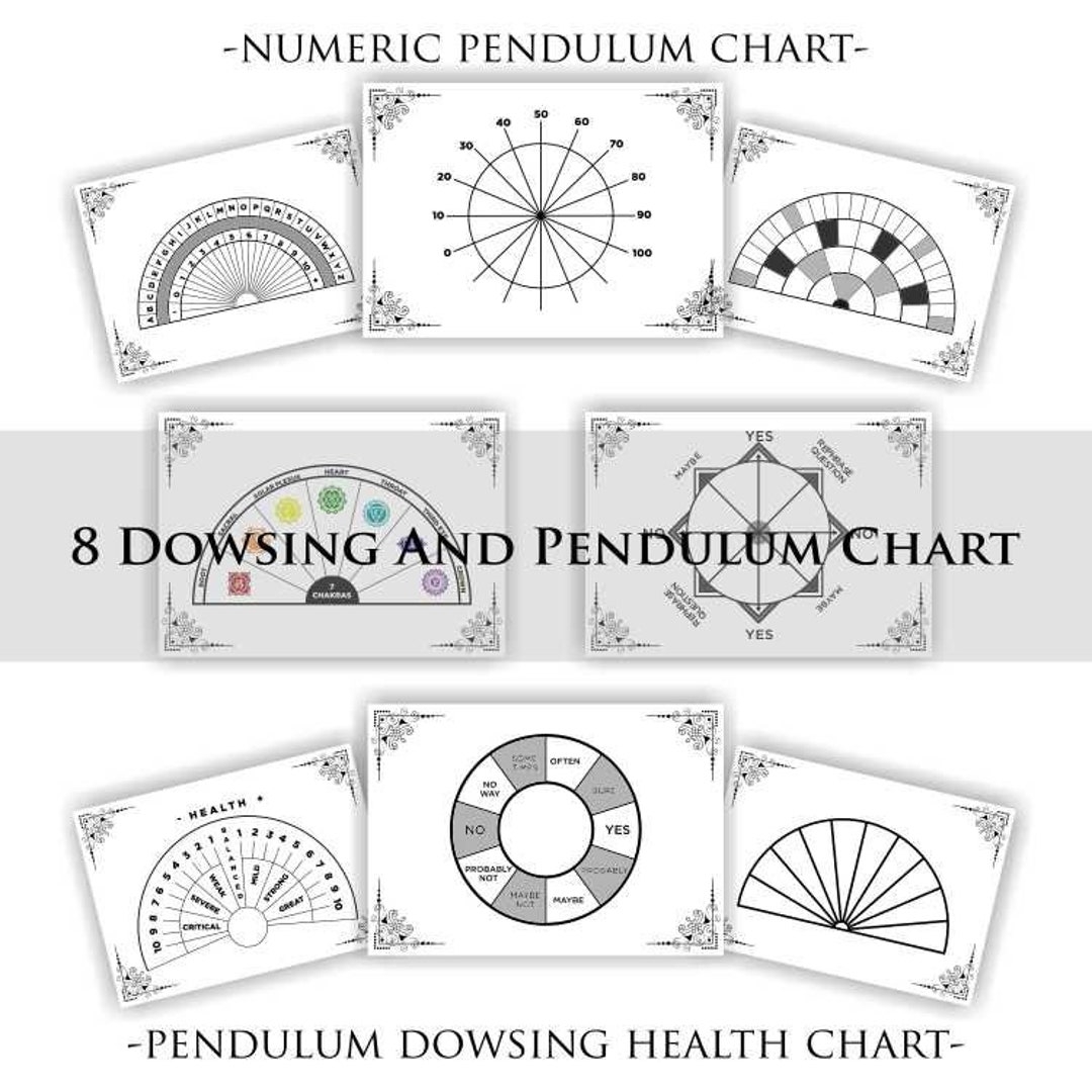 Dowsing Pdf Printable And Pendulum Chart Digital Download Etsy