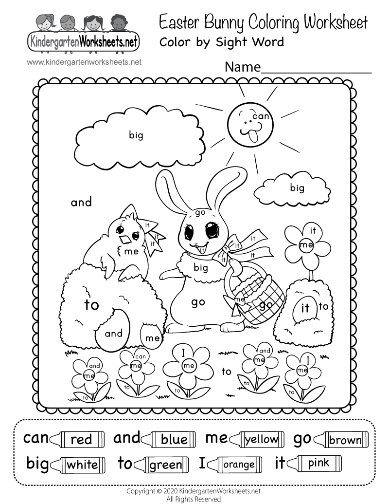 Free Printable Easter Worksheets For Kindergarten