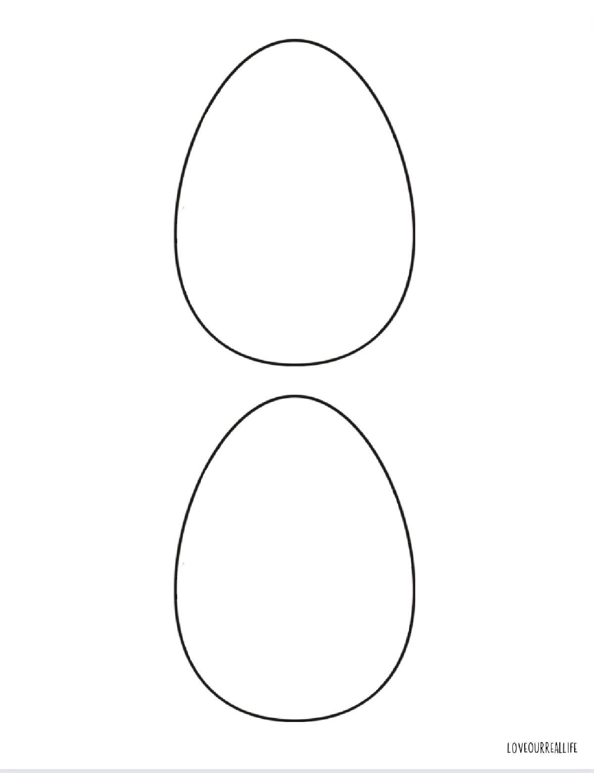 Easter Egg Coloring Pages And FREE Printable Egg Templates Love