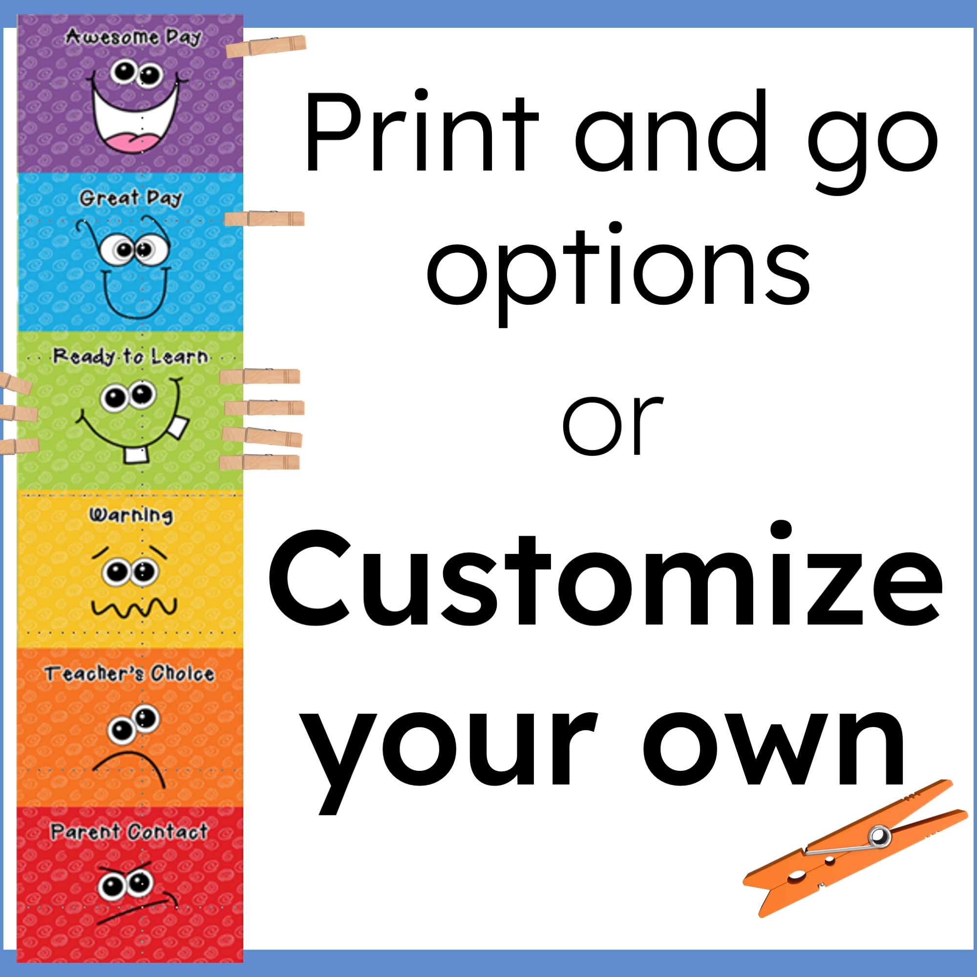 Editable Behavior Clip Chart Classroom Management For Emergent Readers Hooty s Homeroom