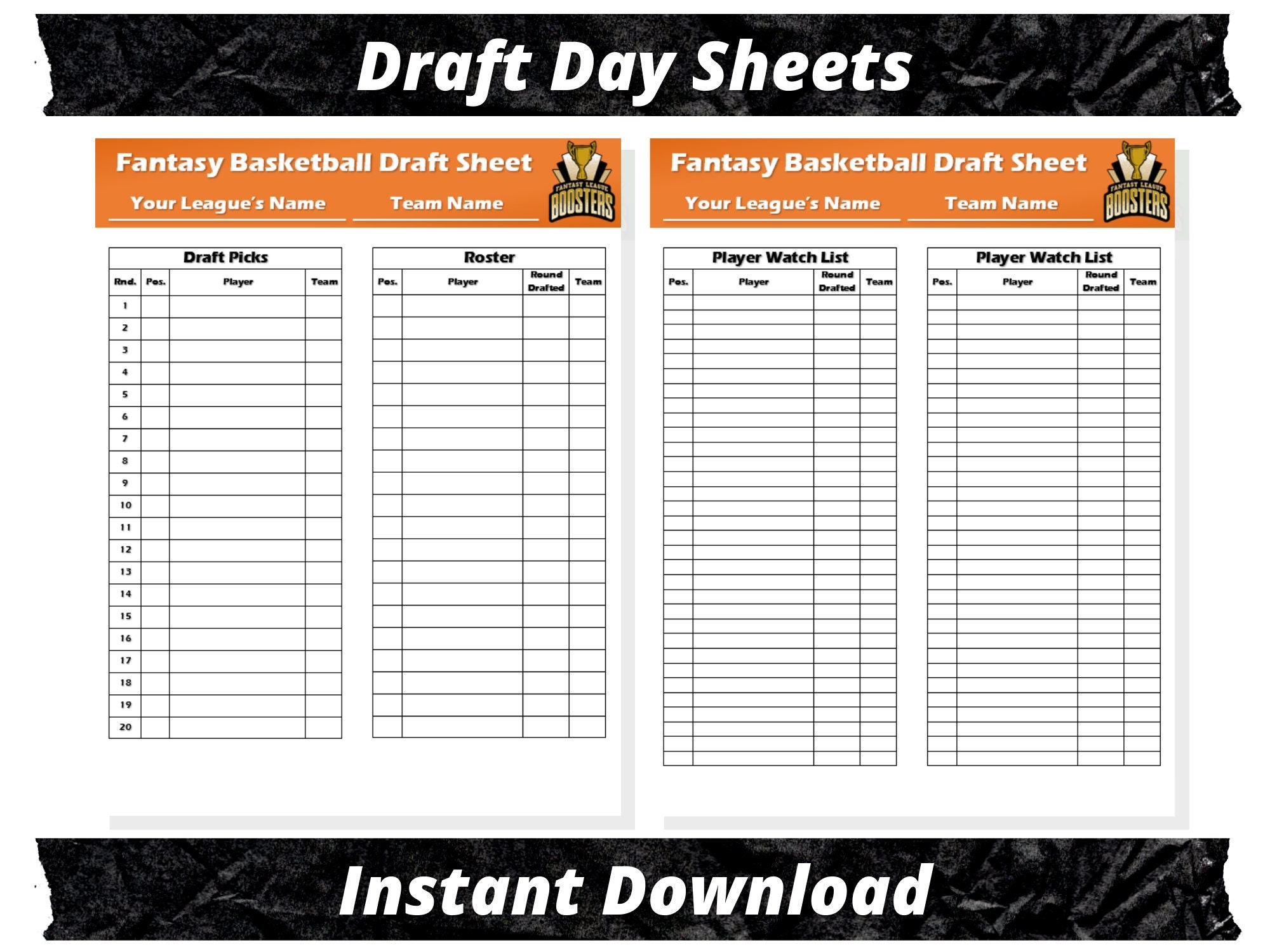 Editable Fantasy Basketball Draft Sheets 2024 Season Microsoft Word Instant Download Etsy Editable Fantasy Basketball Draft Sheets 2024 Season Microsoft Word Instant Download Etsy