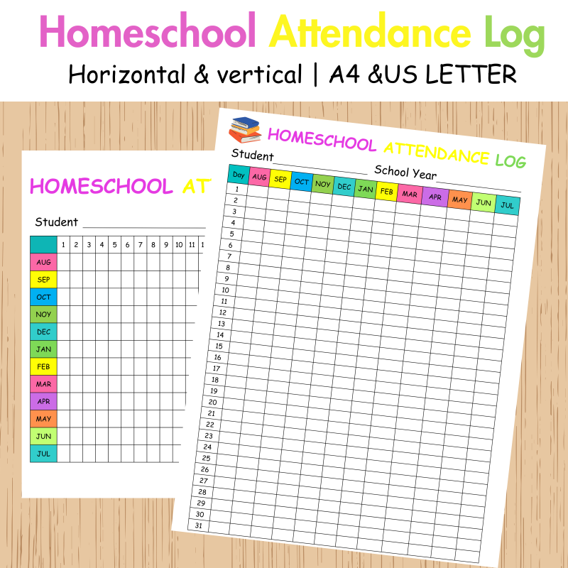 Printable Attendance Sheet For Homeschool