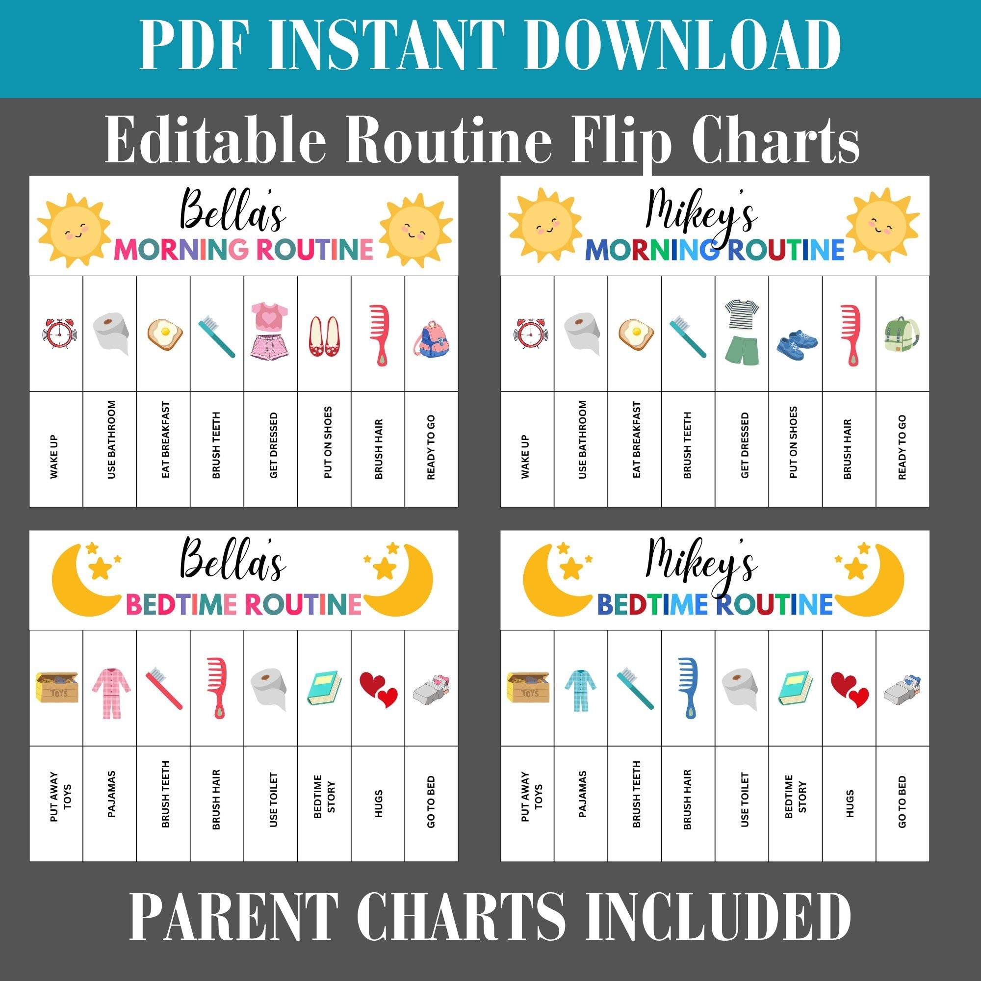 Morning Routine Flip Chart Free Printable