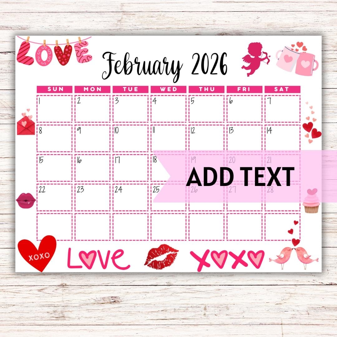 Free Printable Calendar February 2026 Free Printable Calendar February 2026