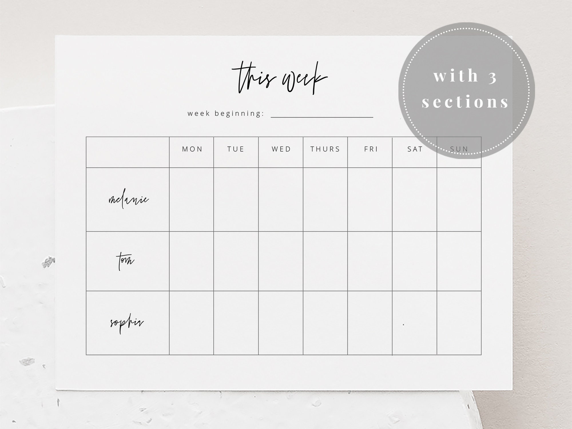 Printable 3 Week Calendar