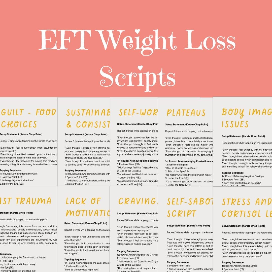 EFT Scripts For Weight Loss Emotional Freedom Tapping Guide digital Download Etsy
