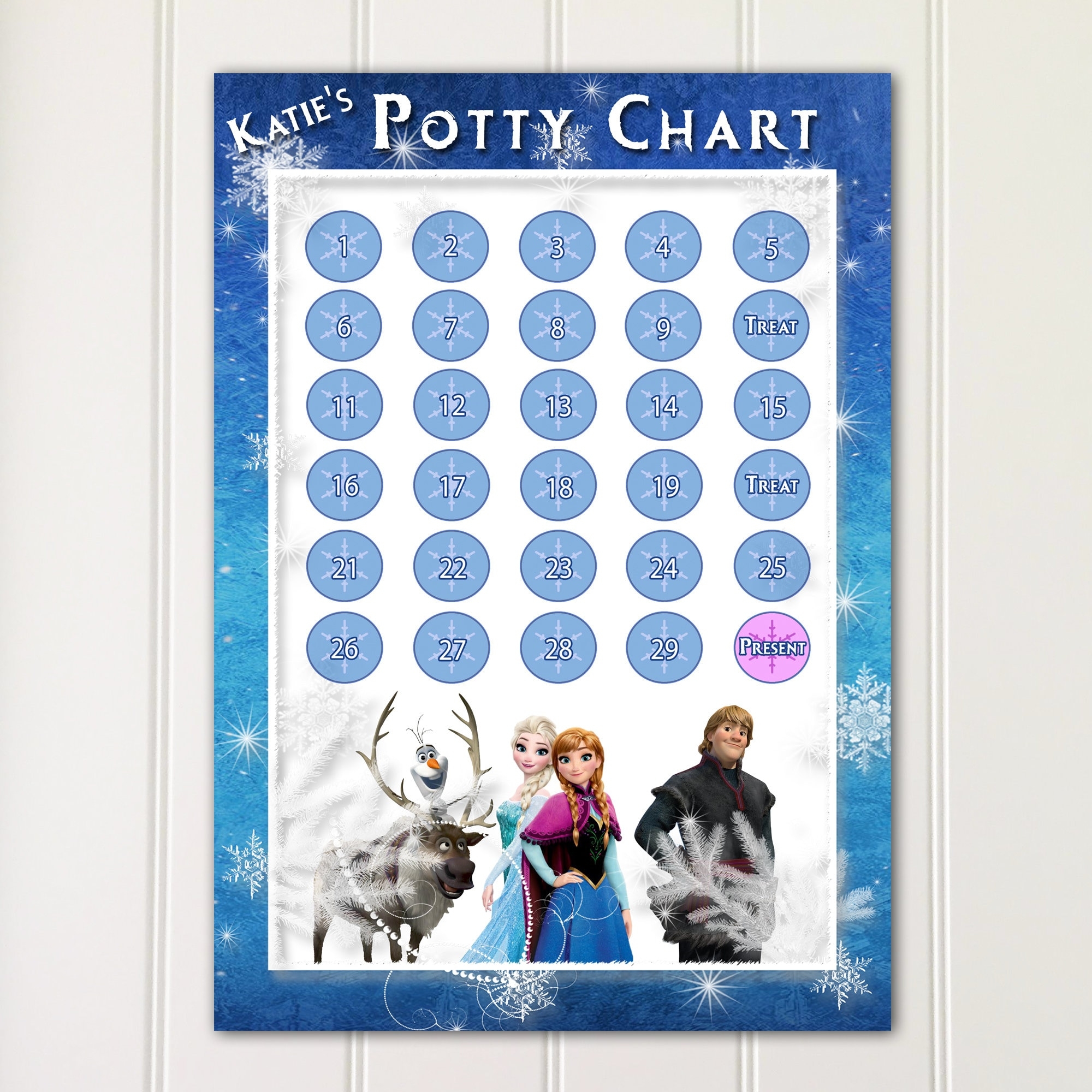 Elsa Printable Potty Chart