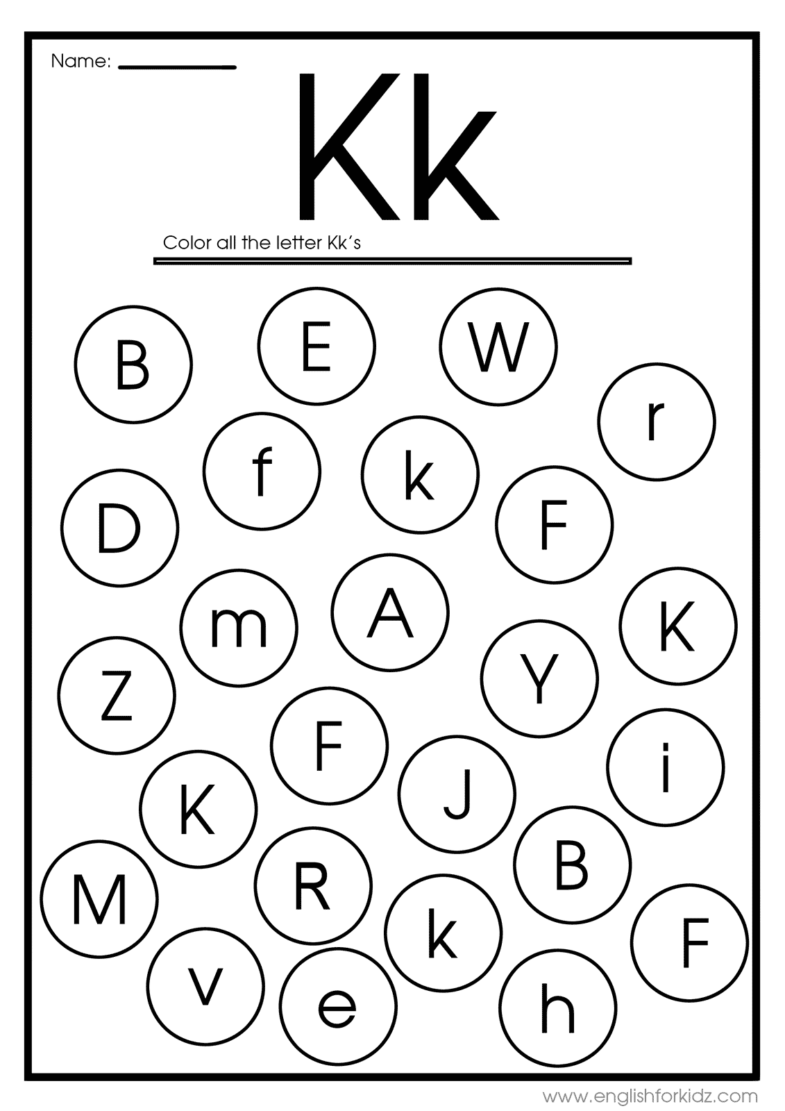 Letter K Worksheets Printable