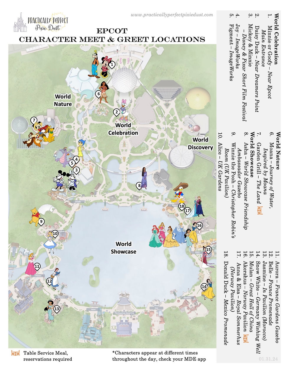Printable Map Of Epcot 2026