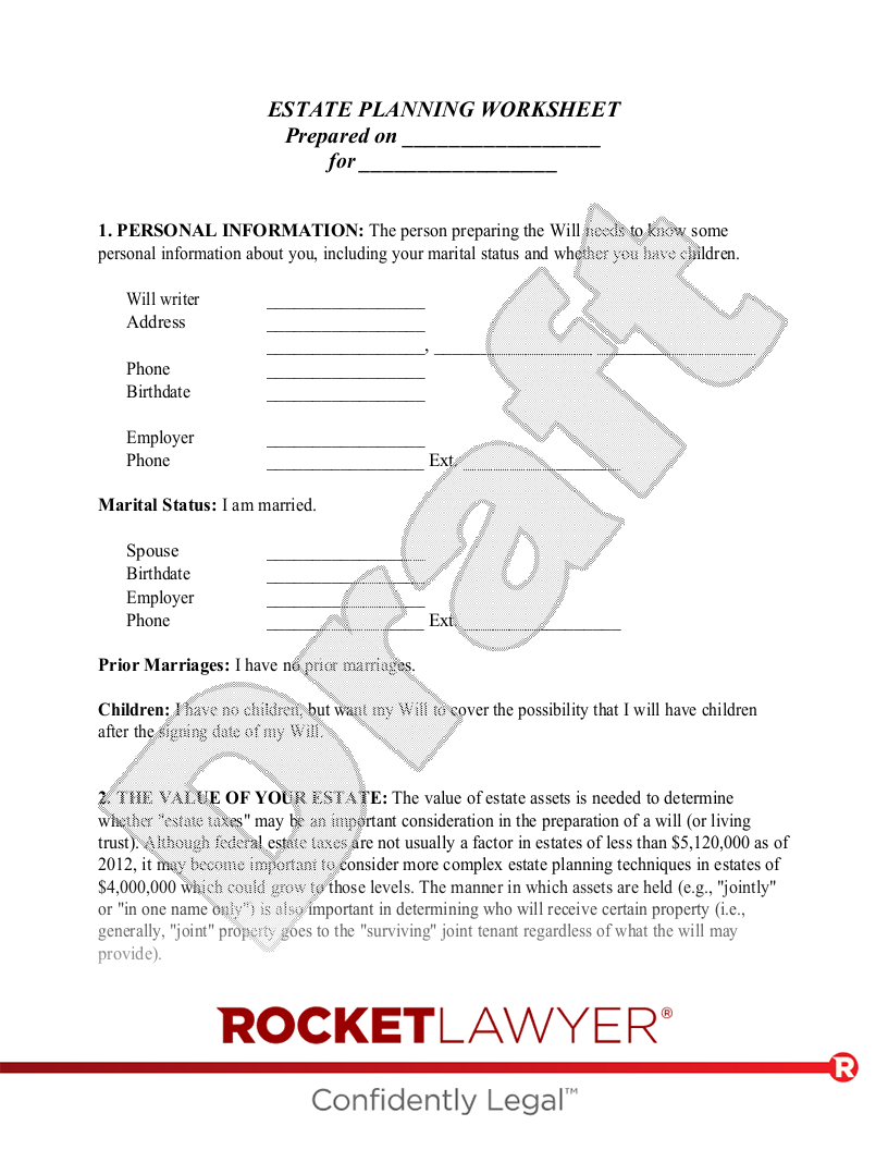 Estate Planning Template Pre built Template AirSlate SignNow 