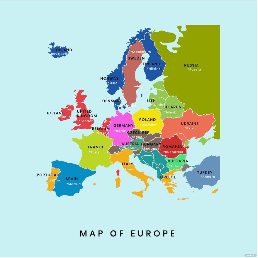 Europe Map Capitals Vector In Illustrator SVG JPG EPS PNG Download Template Europe Map Capitals Vector In Illustrator SVG JPG EPS PNG Download Template