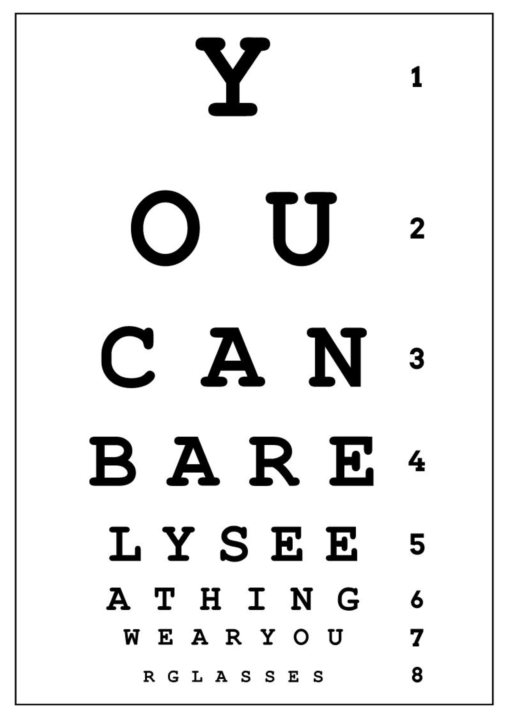 Eye Test Chart Printable