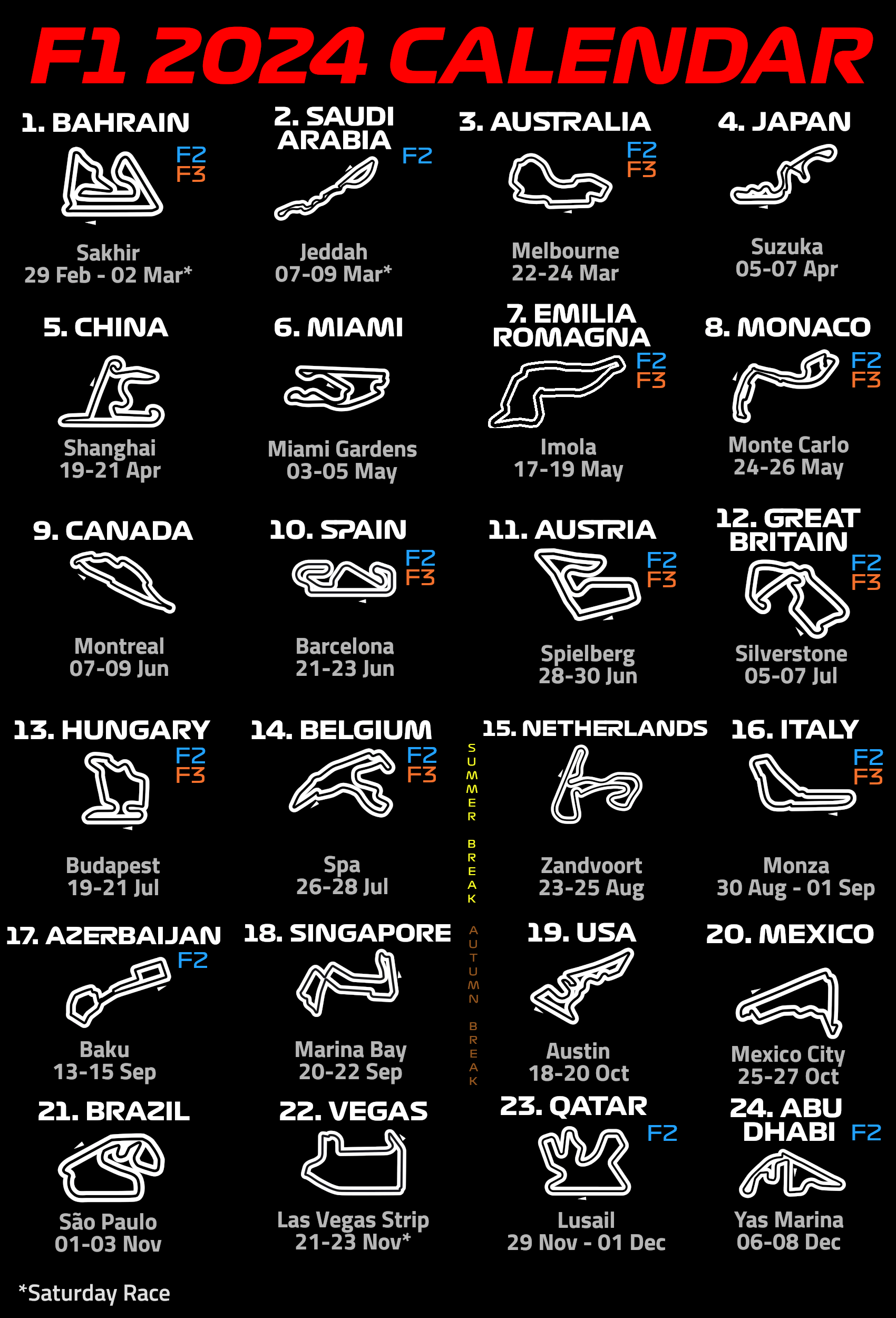 F1 Calendar 2024 Wallpapers Wallpaper Cave