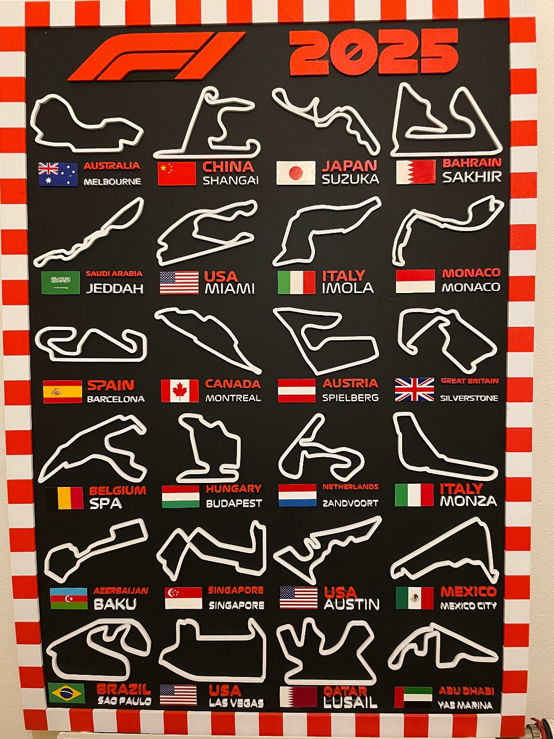 F1 Calendar 2025 By Raka3D MakerWorld Download Free 3D Models