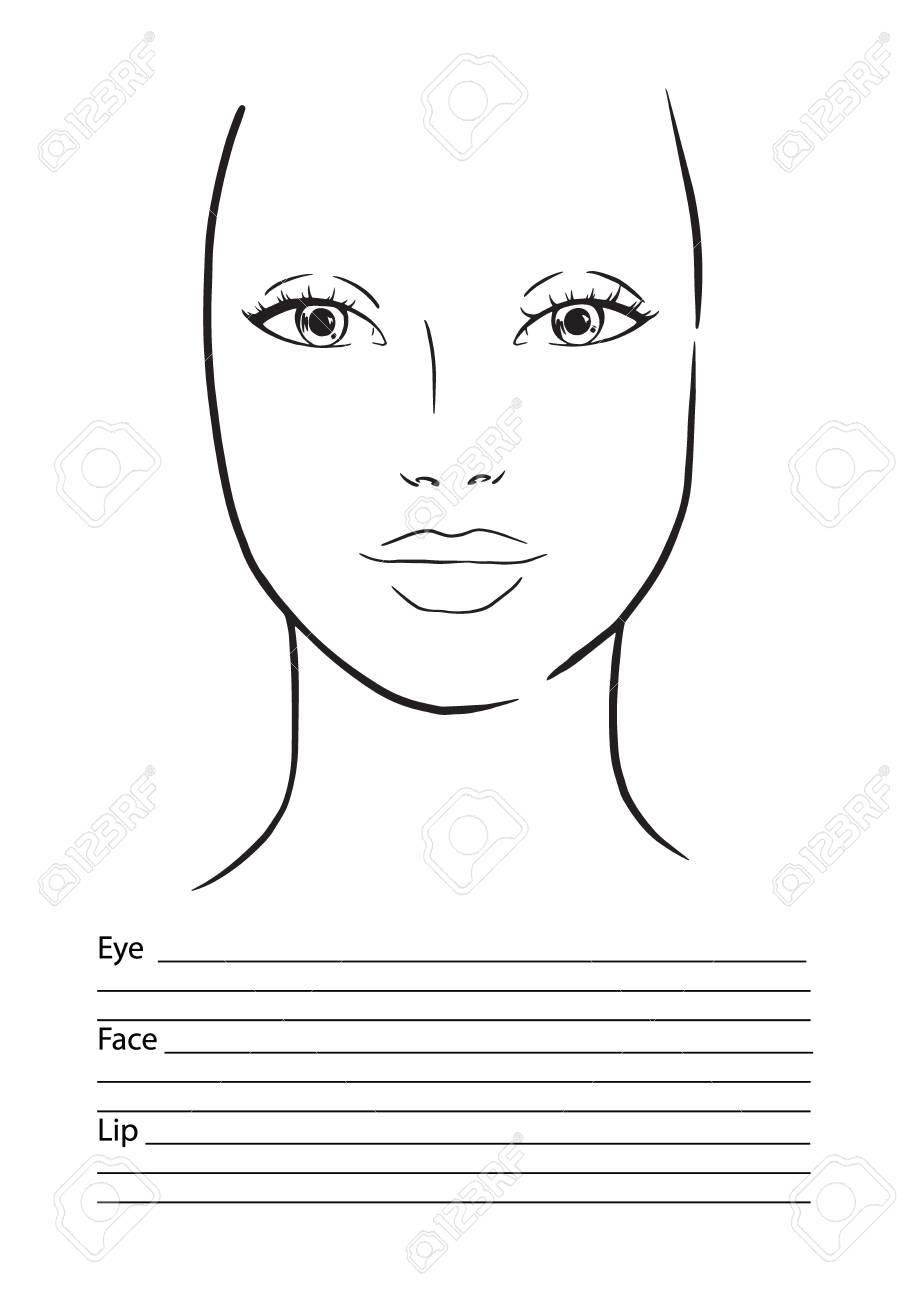 Blank Printable Face Charts