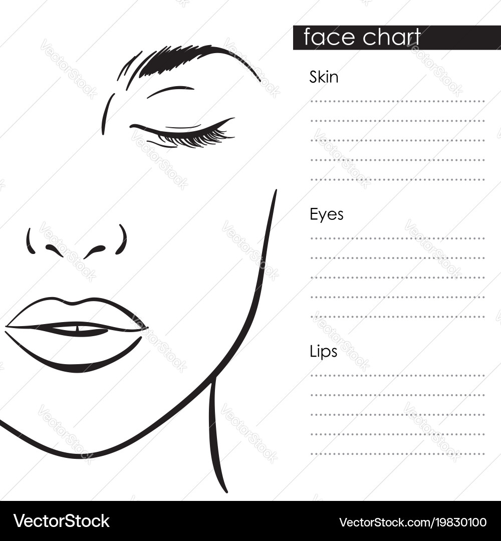 Printable Face Charts For Makeup
