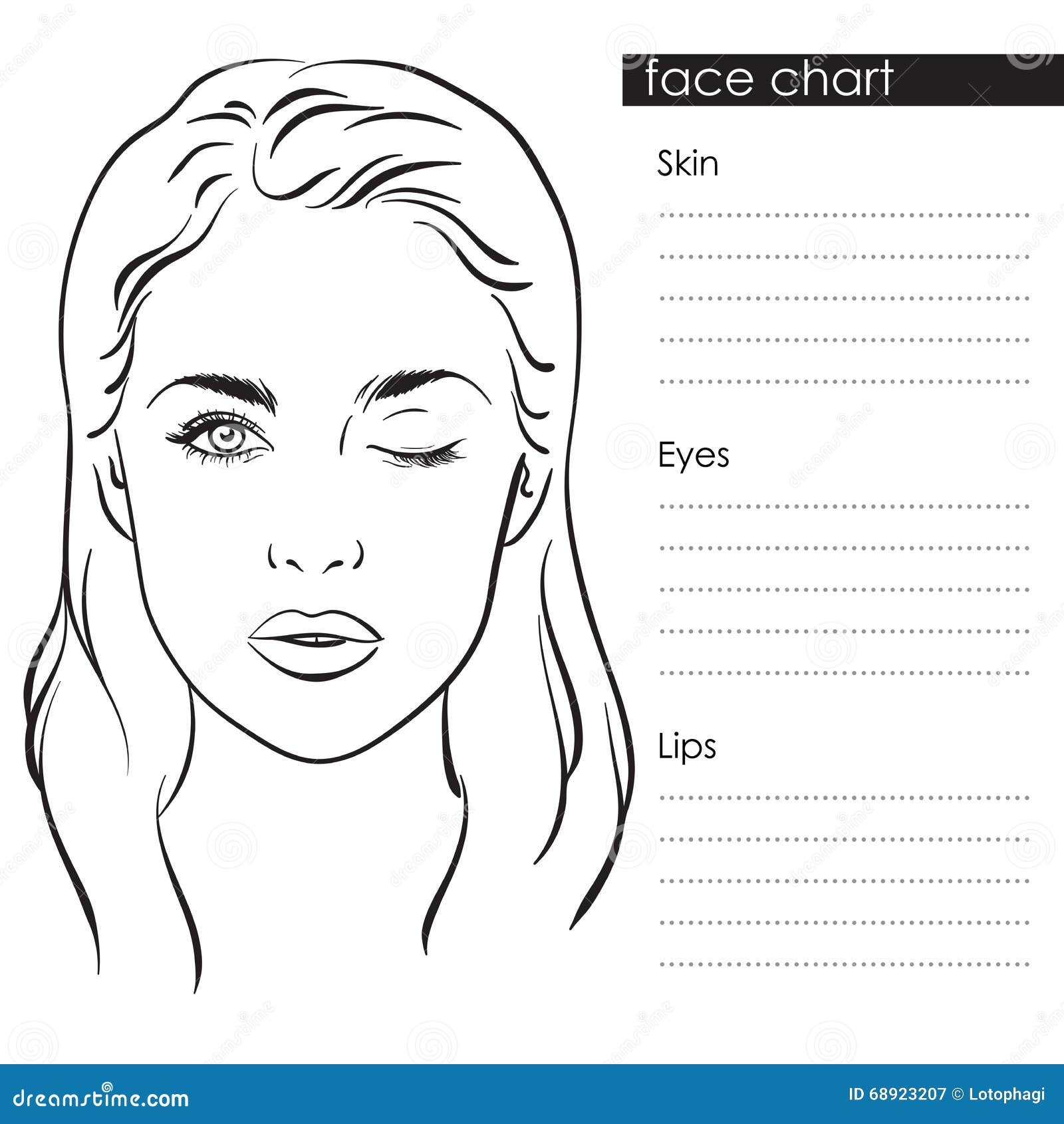 Face Chart Template Stock Illustrations 2 181 Face Chart 