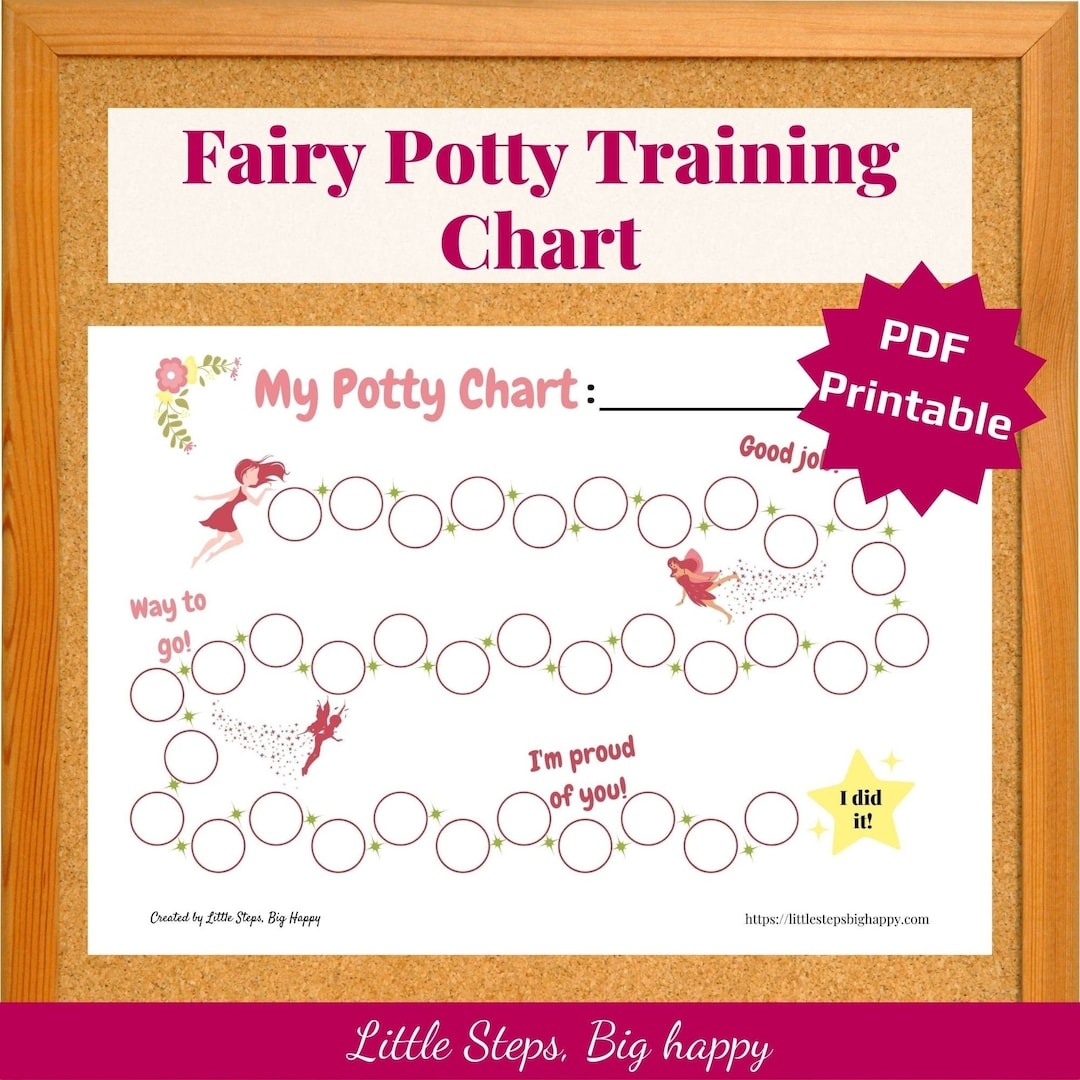 Fairy Potty Training Chart Printable Reward Sticker Chart PDF Etsy