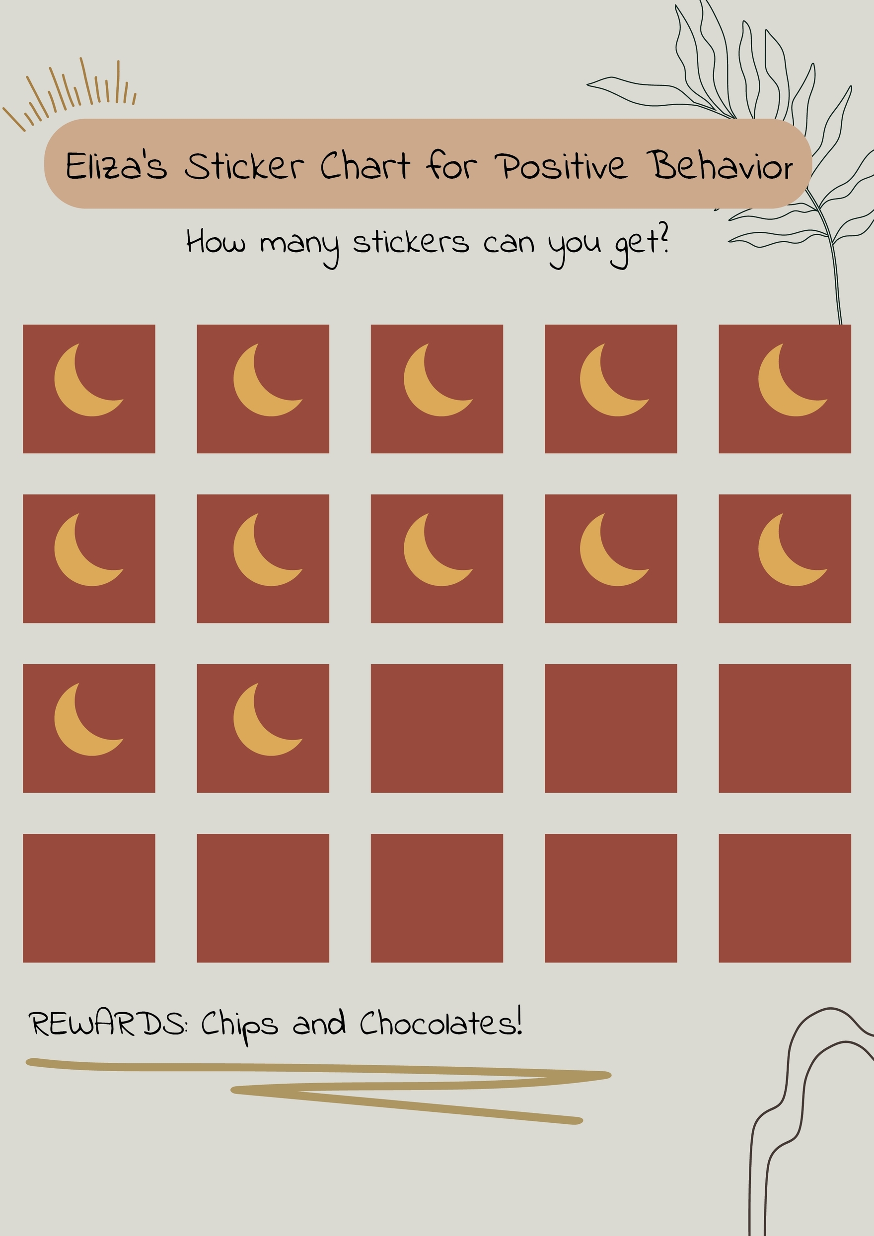 Fairy Sticker Chart In Illustrator PDF Download Template