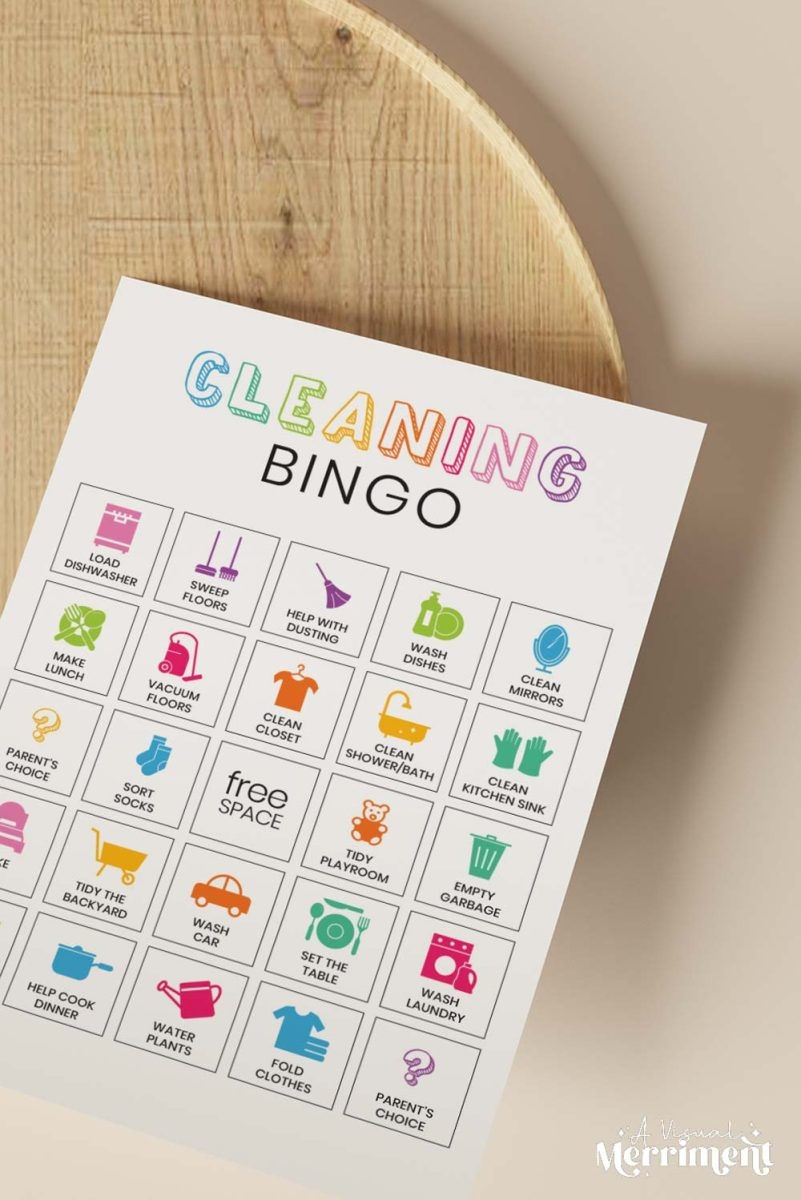Family Bingo Spring Cleaning Game For Kids Free Printable Kids Crafts DIYs Parties Planning Home Decor