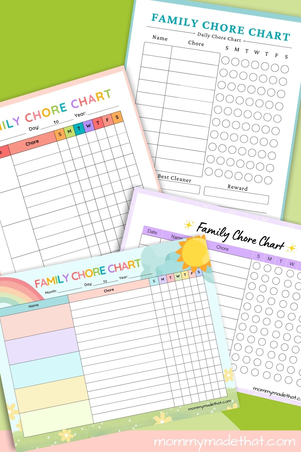 Family Printable Chore Chart