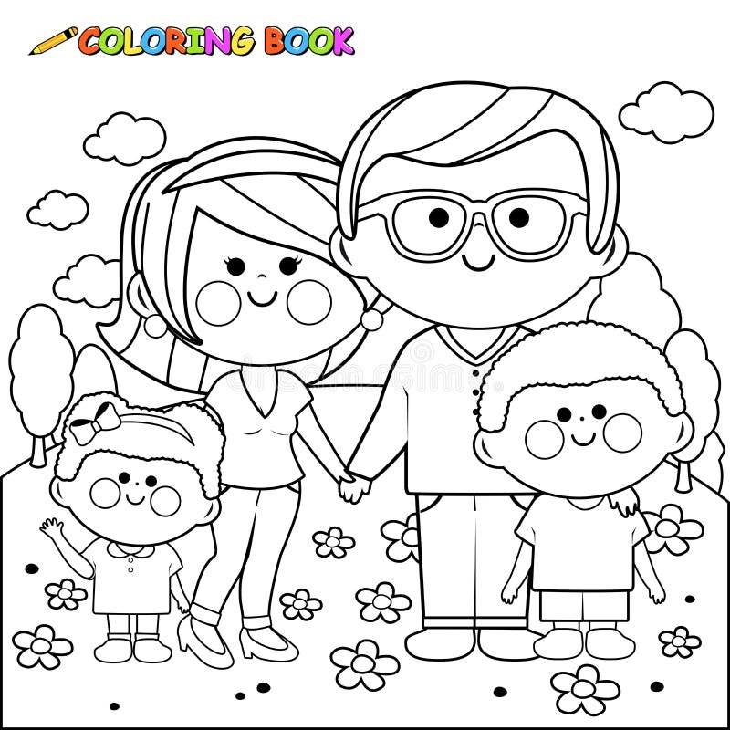 Family Coloring Page Stock Illustrations 8 356 Family Coloring Page Stock Illustrations Vectors Clipart Dreamstime