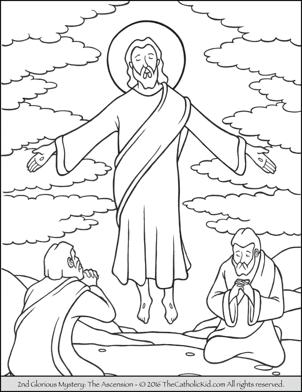 Feast Of The Ascension Of Our Lord Coloring Pages The Catholic Kid