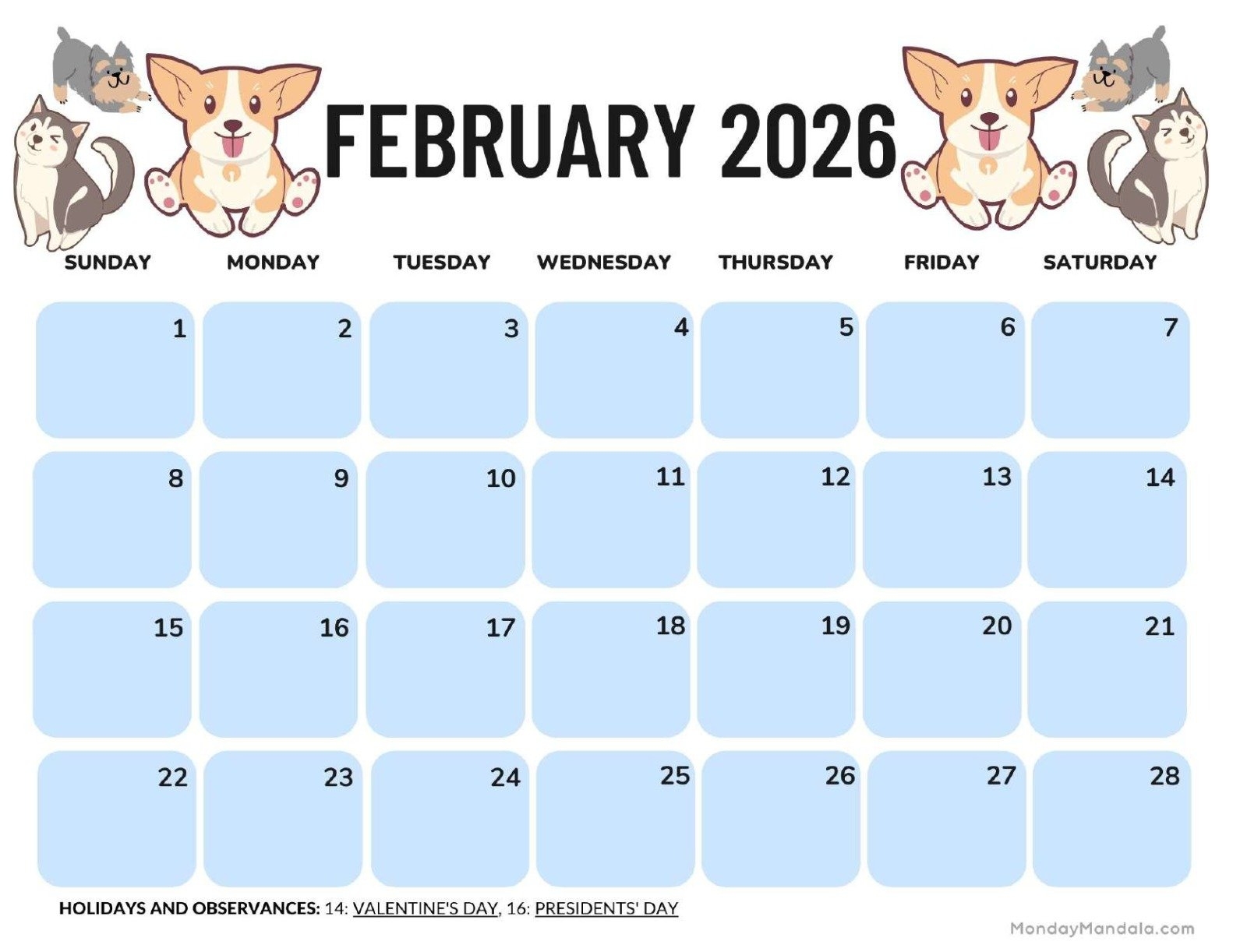 February 2026 Calendars Free PDF Printables 