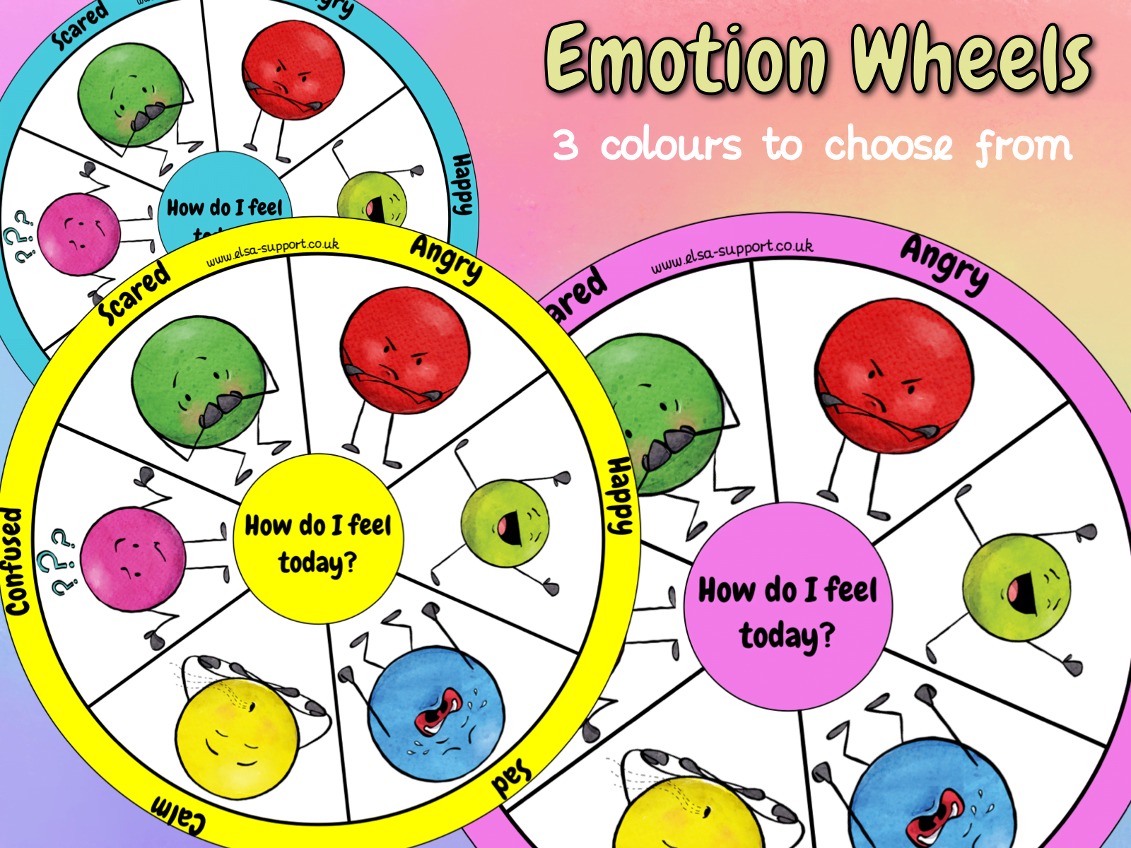 Feelings Wheel Elsa Support For Emotional Literacy