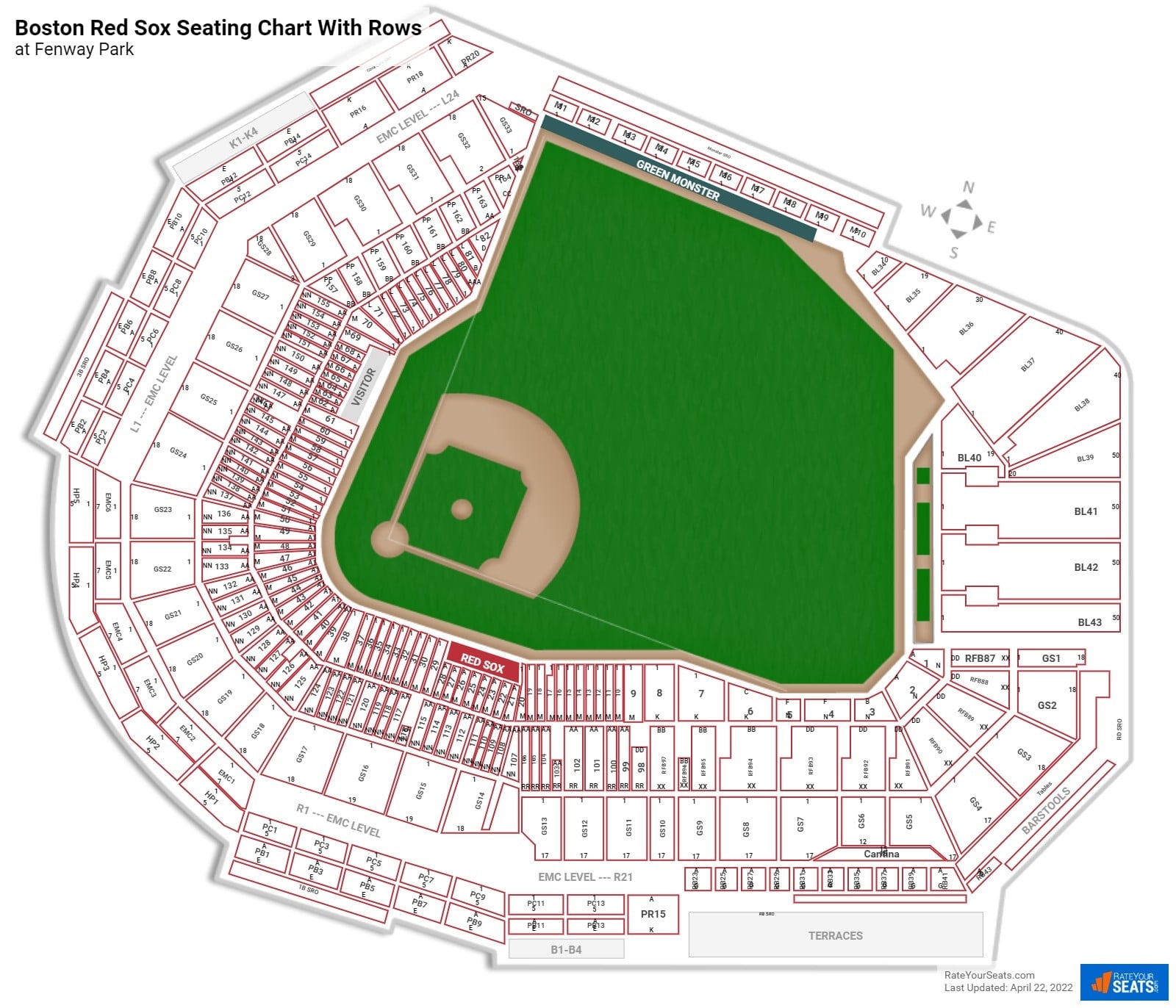 Fenway Park Seating Charts RateYourSeats